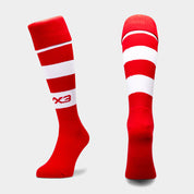 Paignton RFC Youth Hooped Playing Socks Red/White