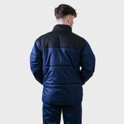 Omega Puffer Jacket Navy/Black Rear View