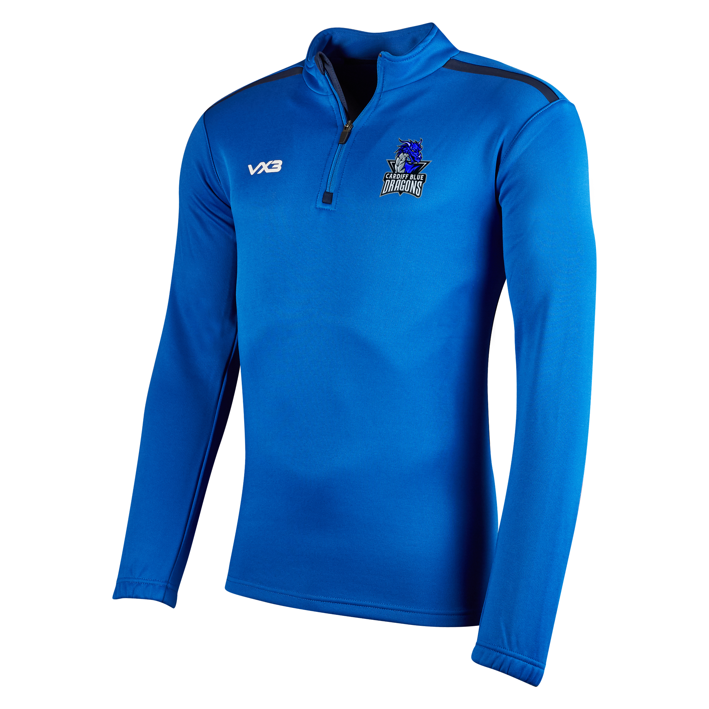 Cardiff Blue Dragons RL Fortis Youth Half Zip Sweat
