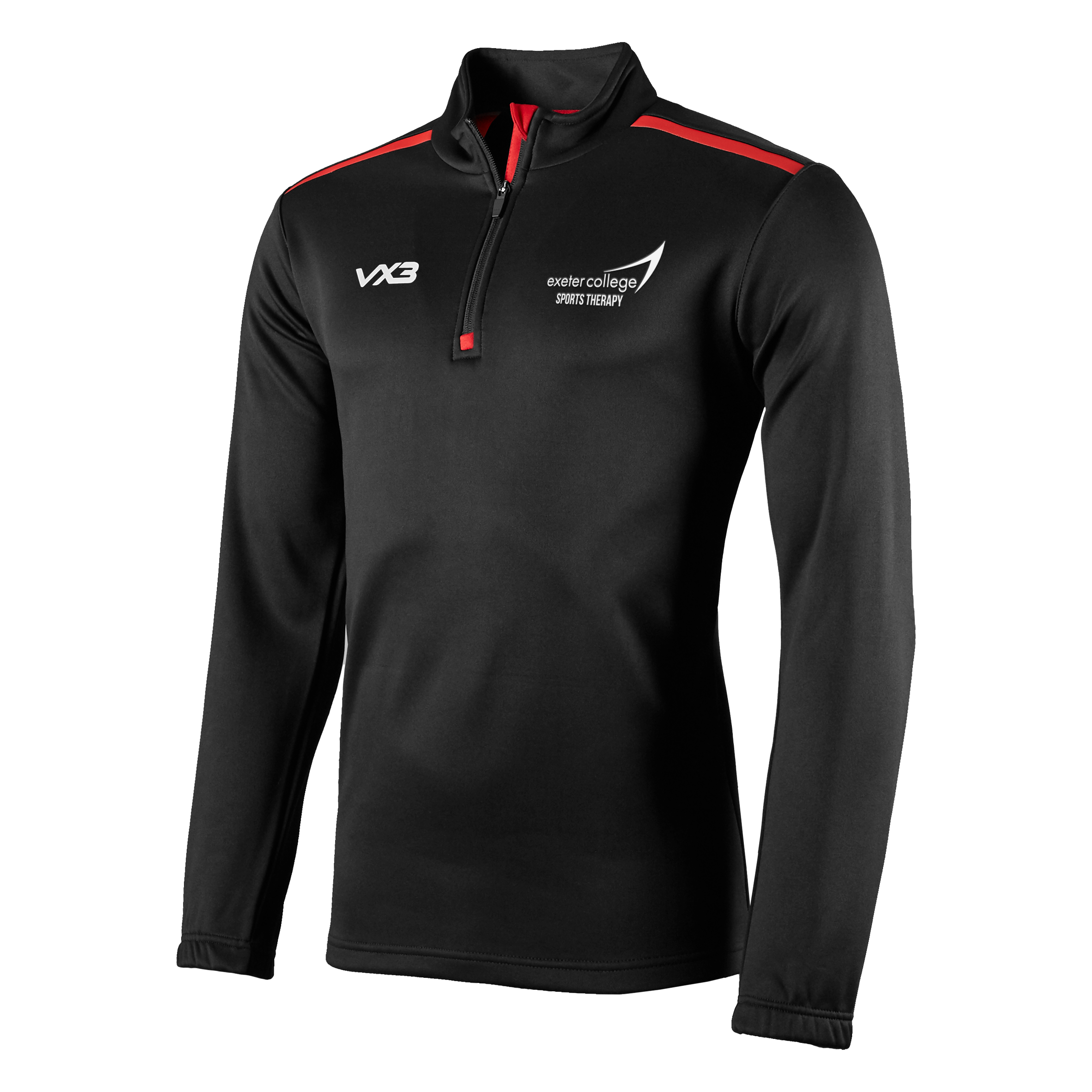 Exeter College Curriculum Fortis Sports Therapy Half Zip Sweat Black/Red