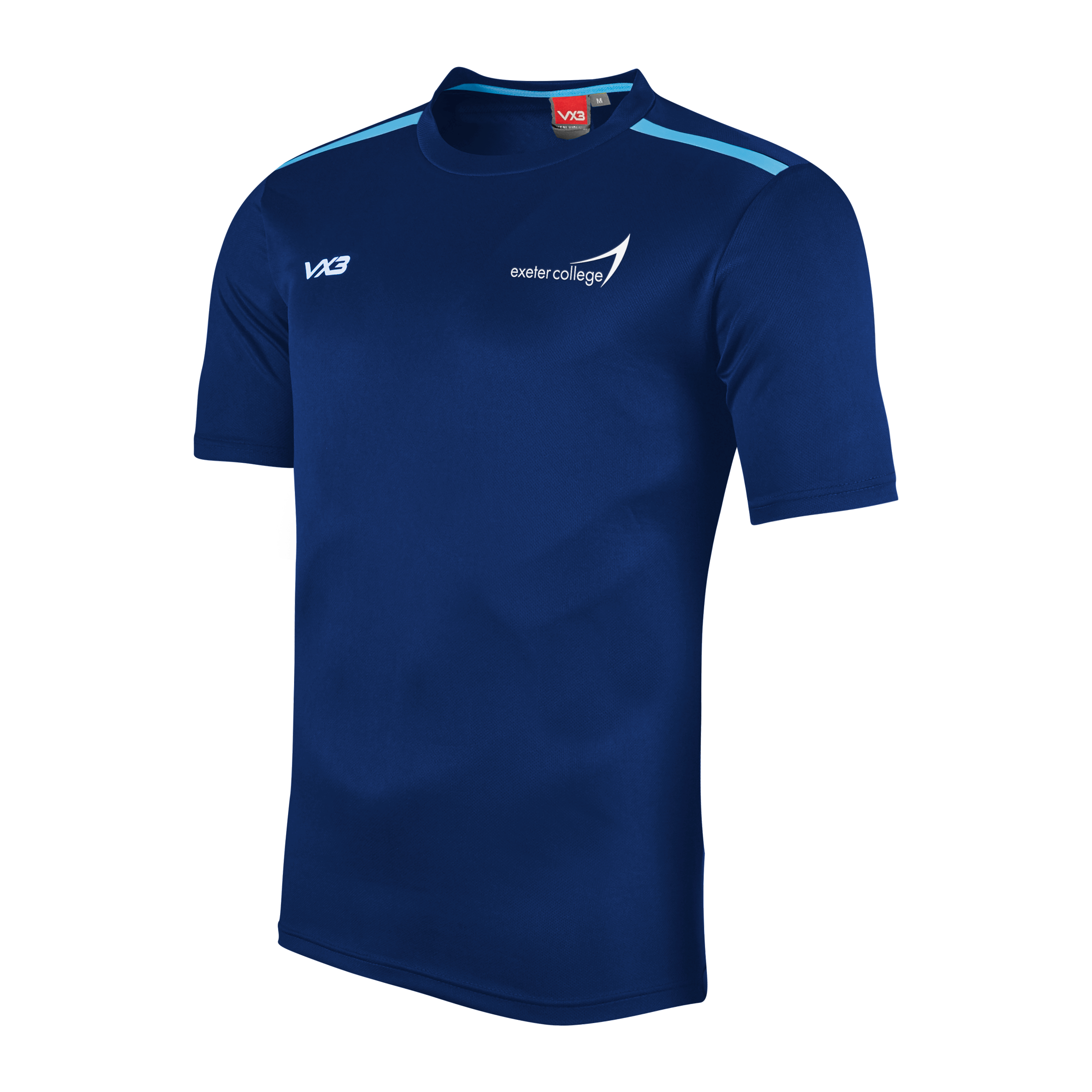 Exeter College Curriculum Fitness Instructor Fortis Tee Navy/Sky