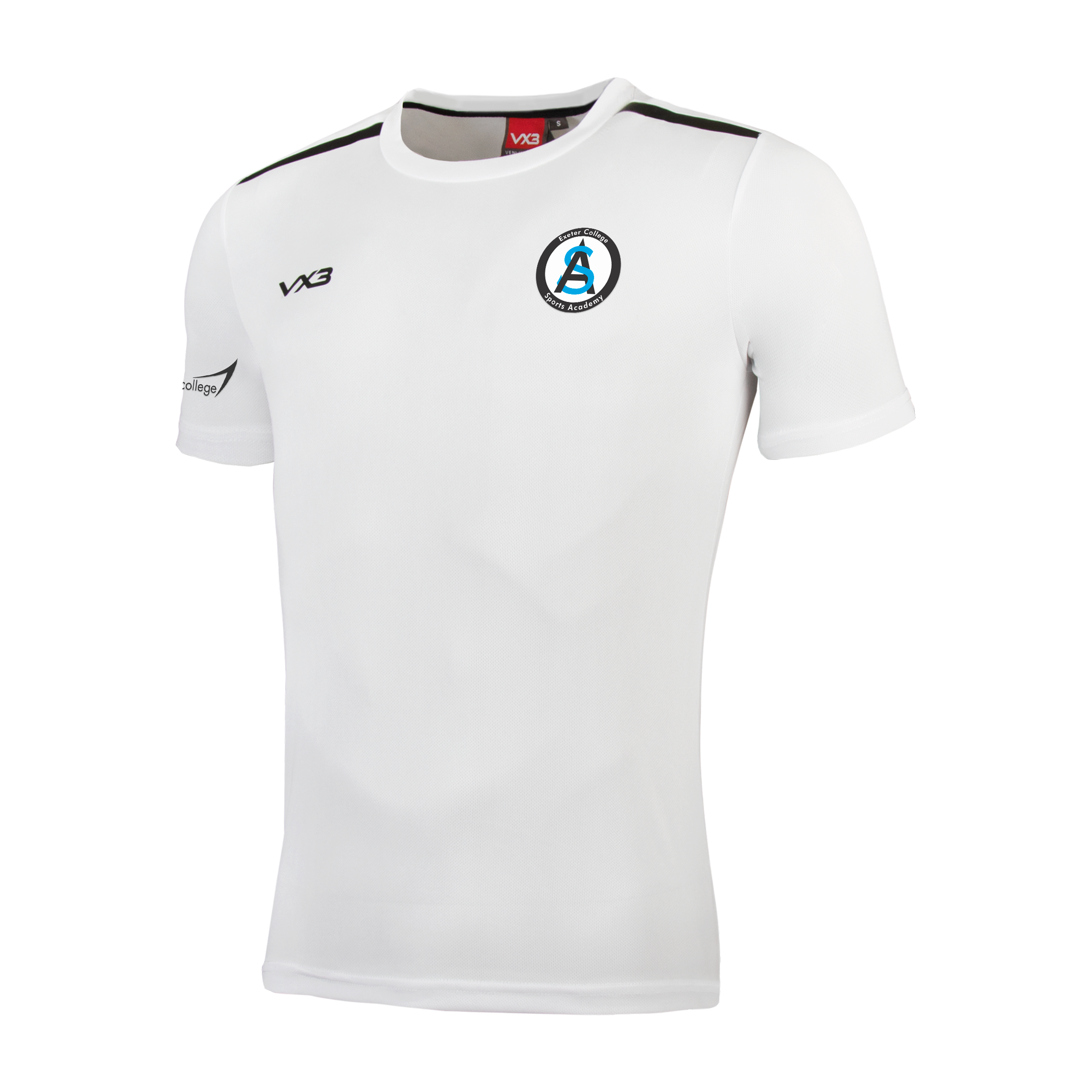 Exeter College Academy Fortis Tee White/Black