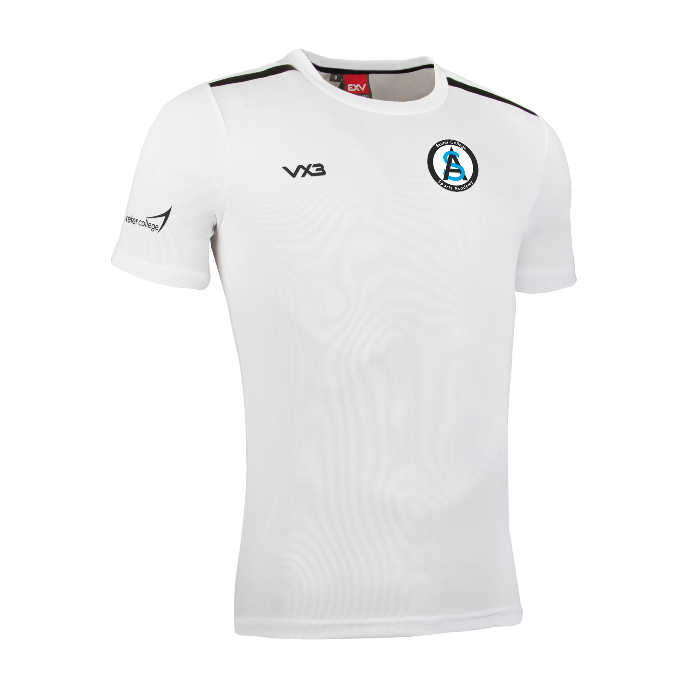 Exeter College Academy Fortis Tee White/Black