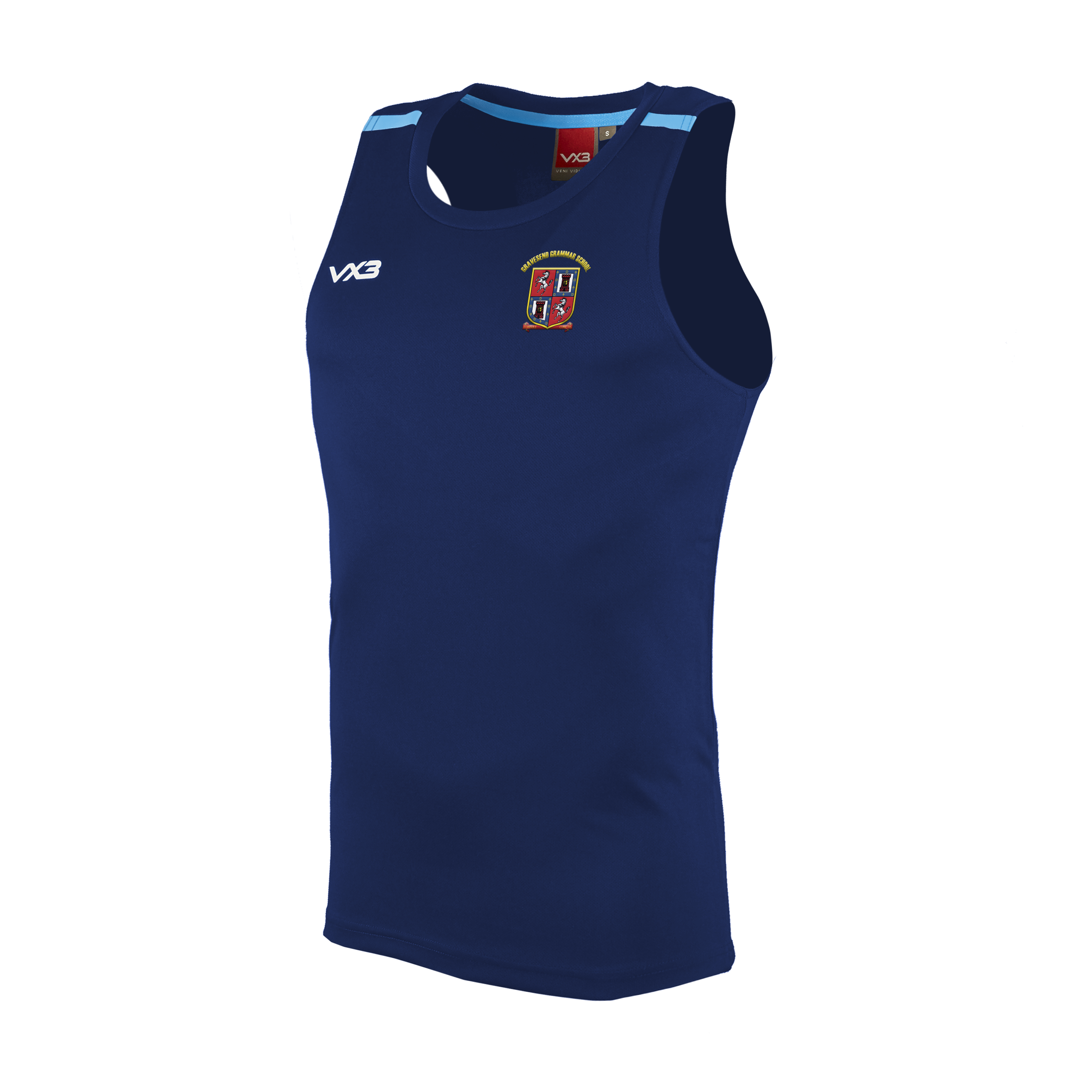 Gravesend Grammar School Fortis Vest (Navy/Sky)