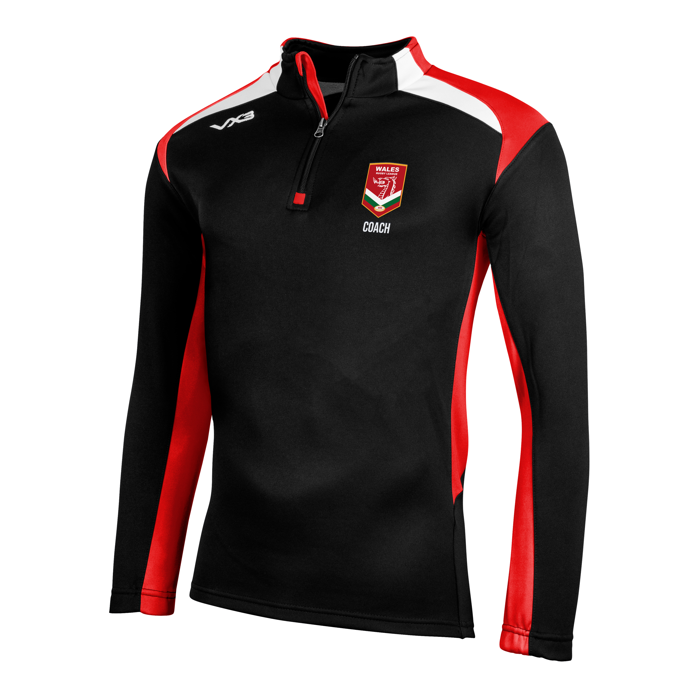 Wales Rugby League Coaches Novus Half Zip Sweat