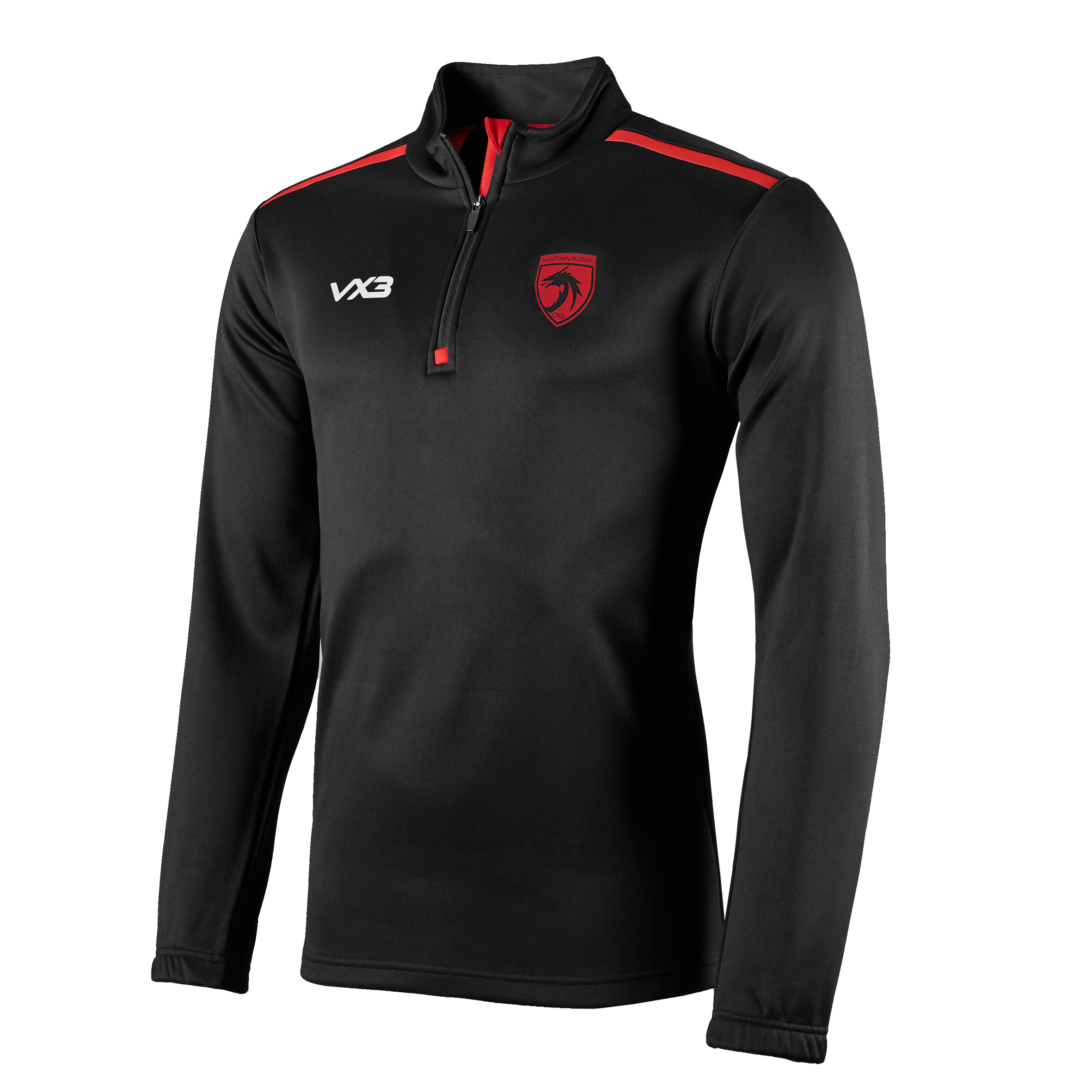Newtown RFC Fortis Youth Half Zip Sweat Black
