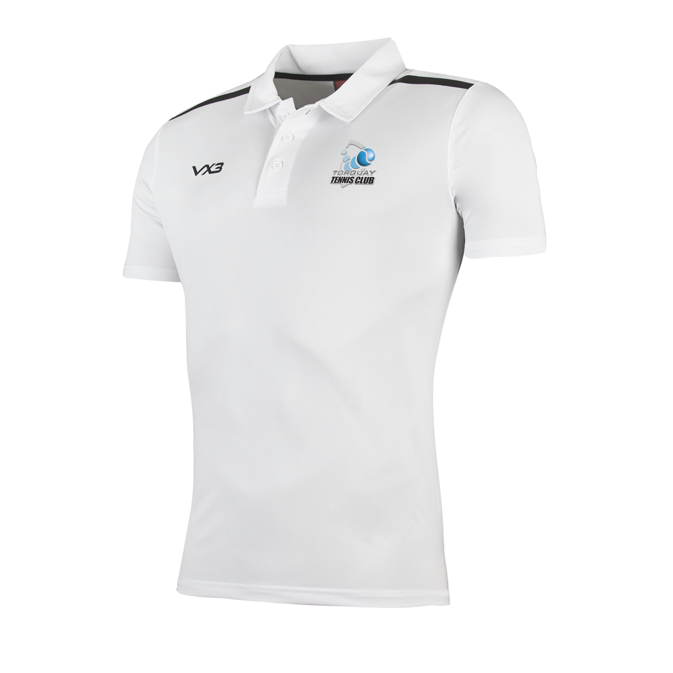 Torquay Tennis Club Fortis Youth Polo White/Black