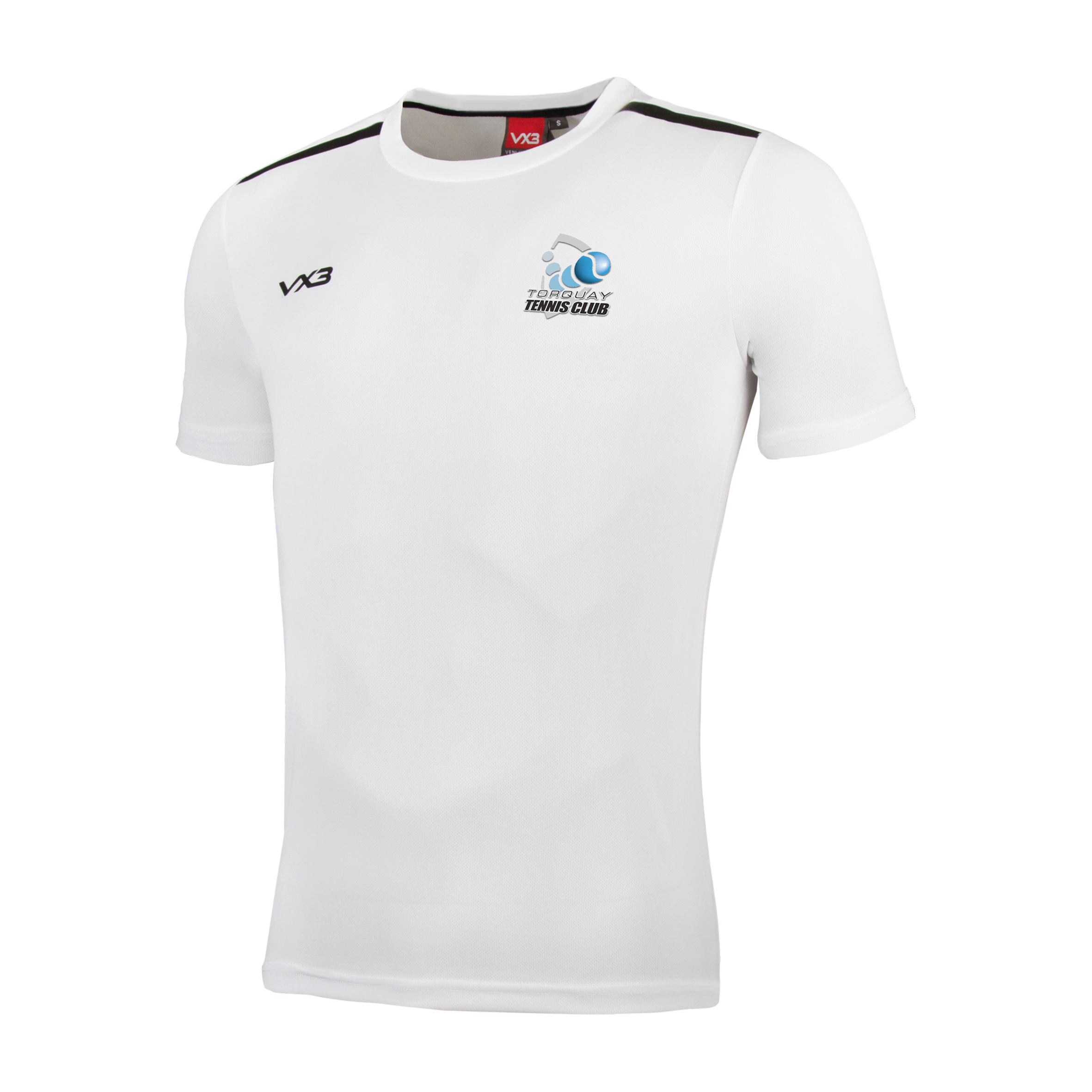 Torquay Tennis Club Fortis Youth Tee White/Black