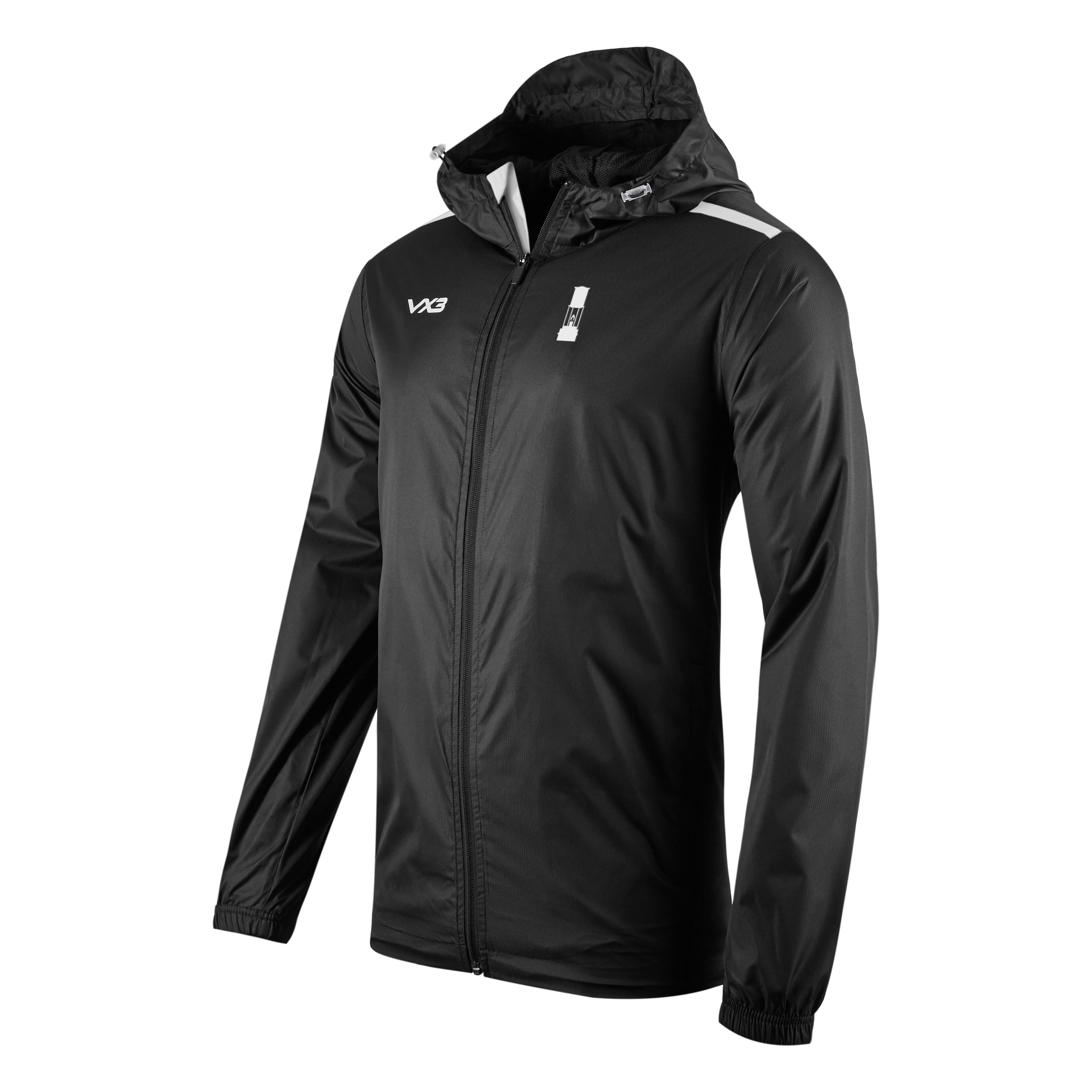 Howard House School Fortis Youth Full Zip Rain Jacket  Black/White