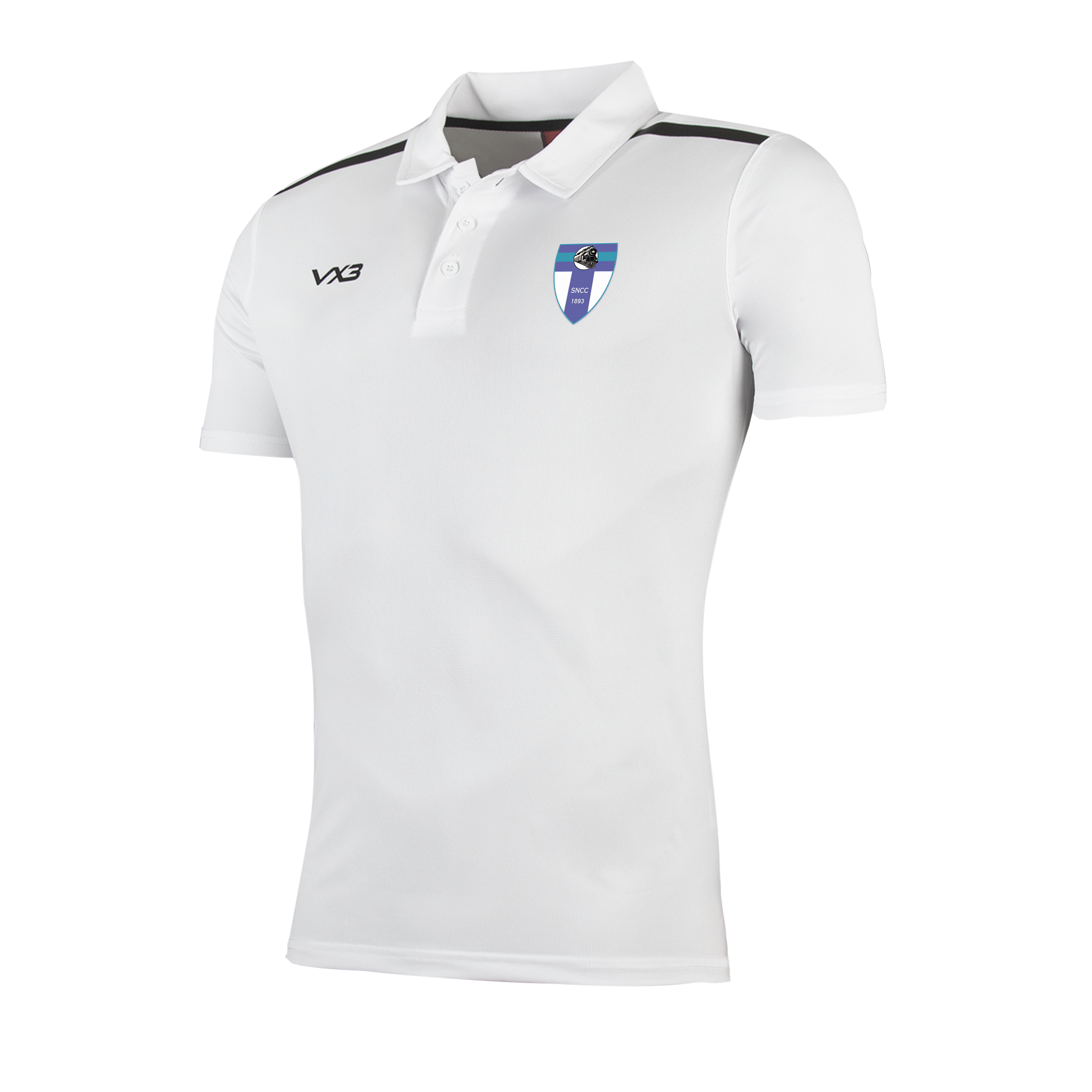 South Nutfield Cricket Club Fortis Youth Polo White/Black