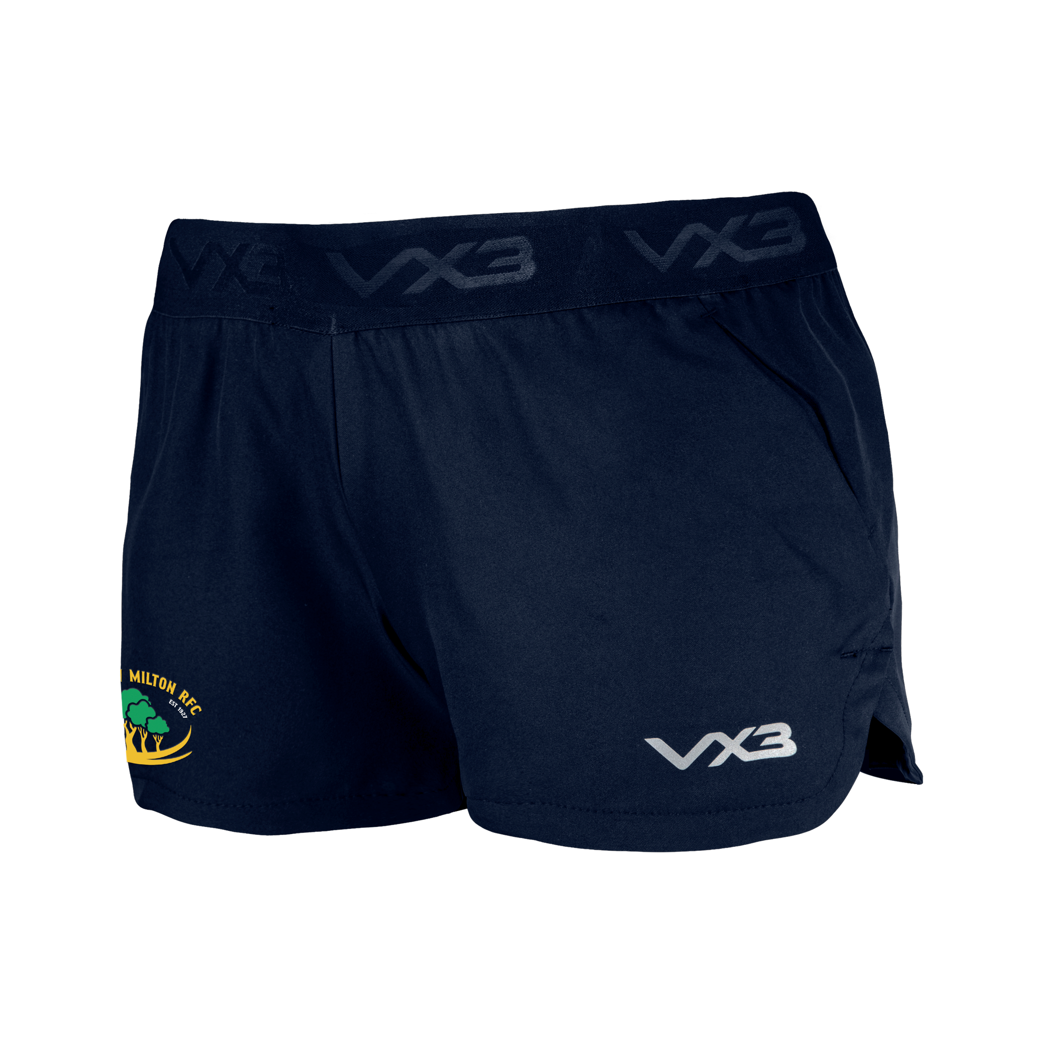 Ladies running shorts with top pockets