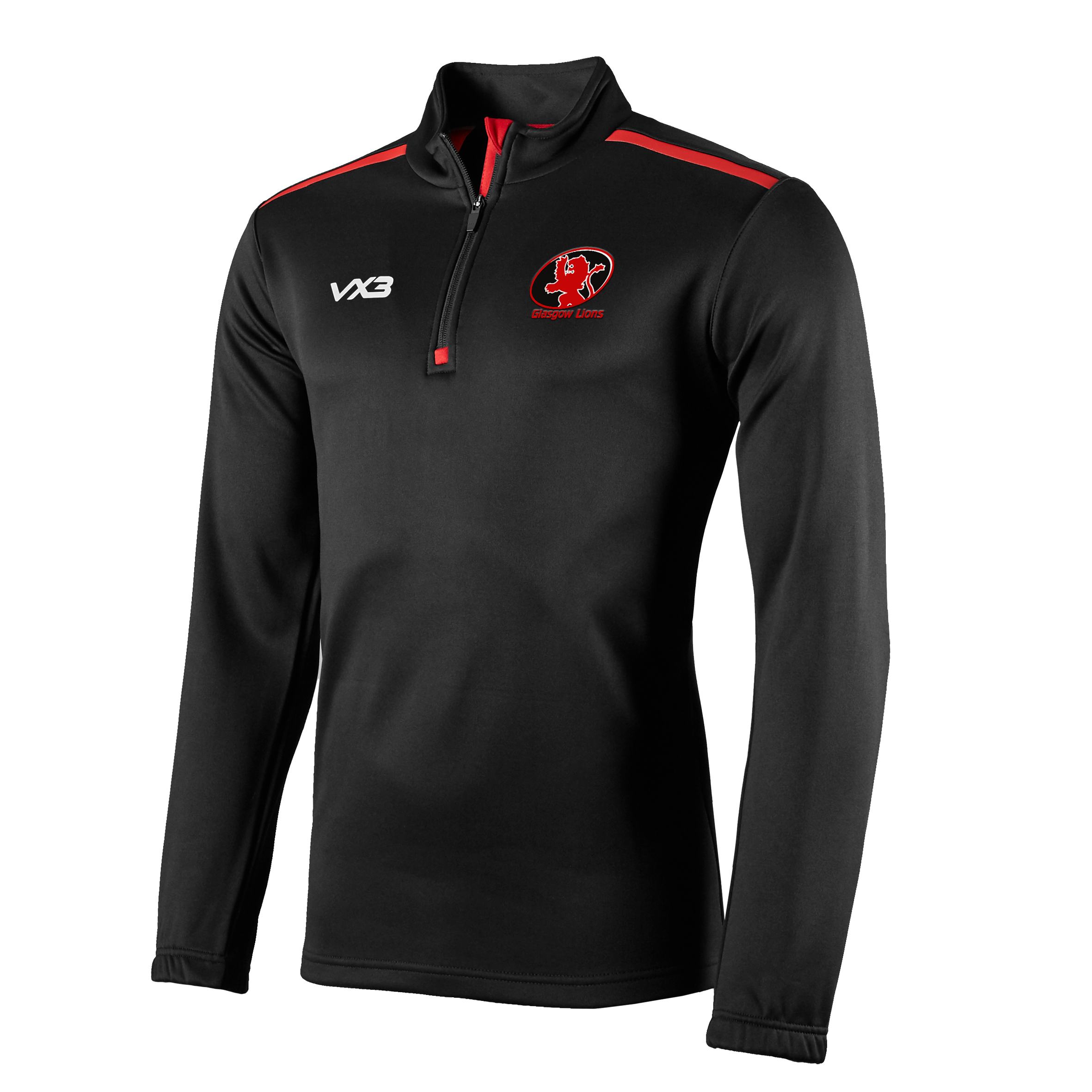 Glasgow Lions Touch Team Fortis Half Zip Sweat Black