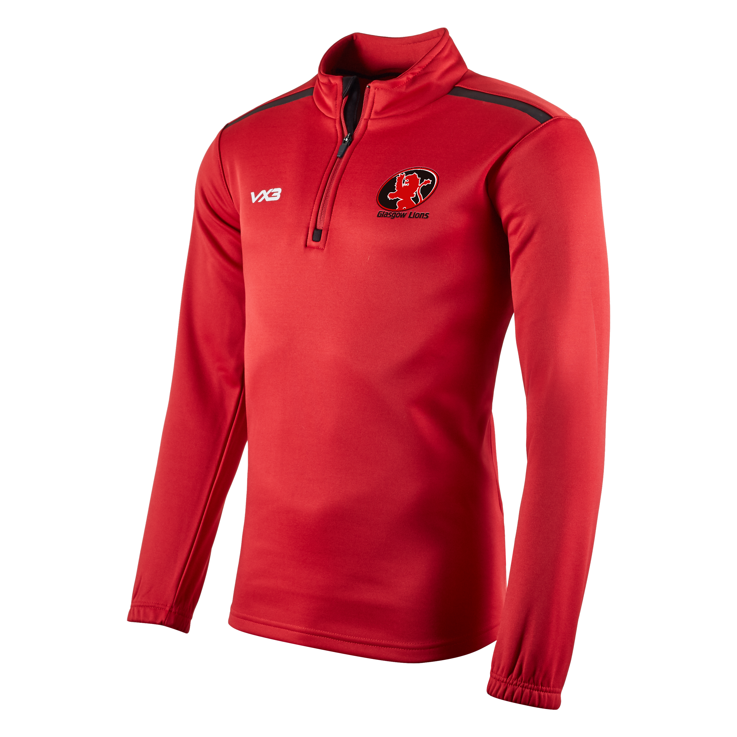 Glasgow Lions Touch Team Fortis Youth Half Zip Sweat Red
