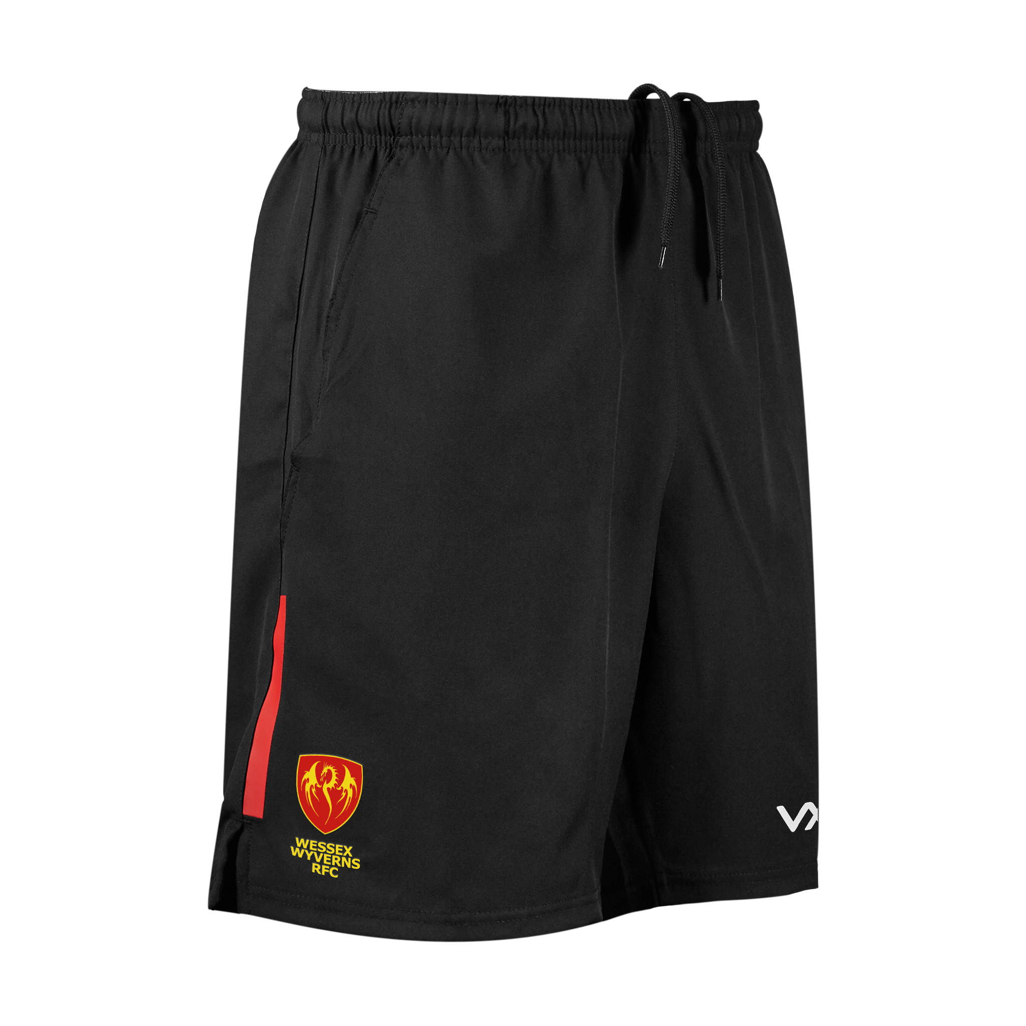 Wessex Wyverns RFC Fortis Travel Youth Shorts Black/Red