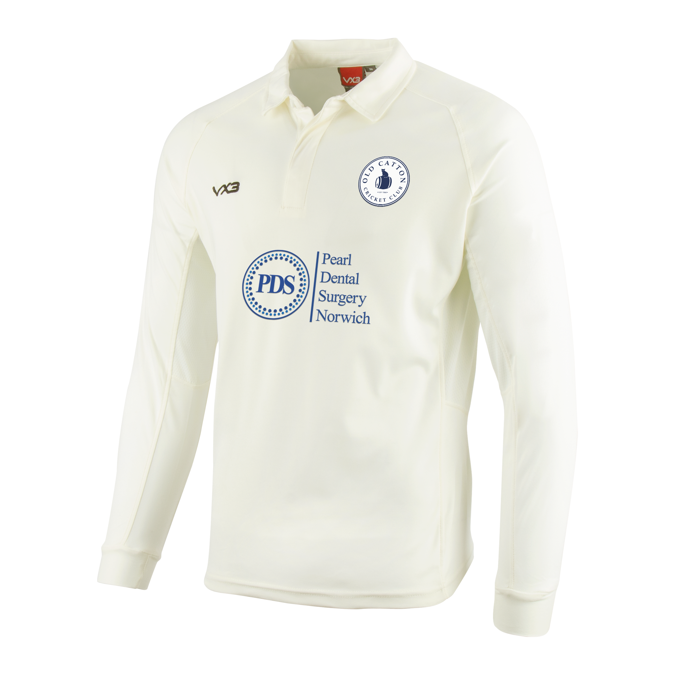 Old Catton Cricket Club Whites L/S Shirt