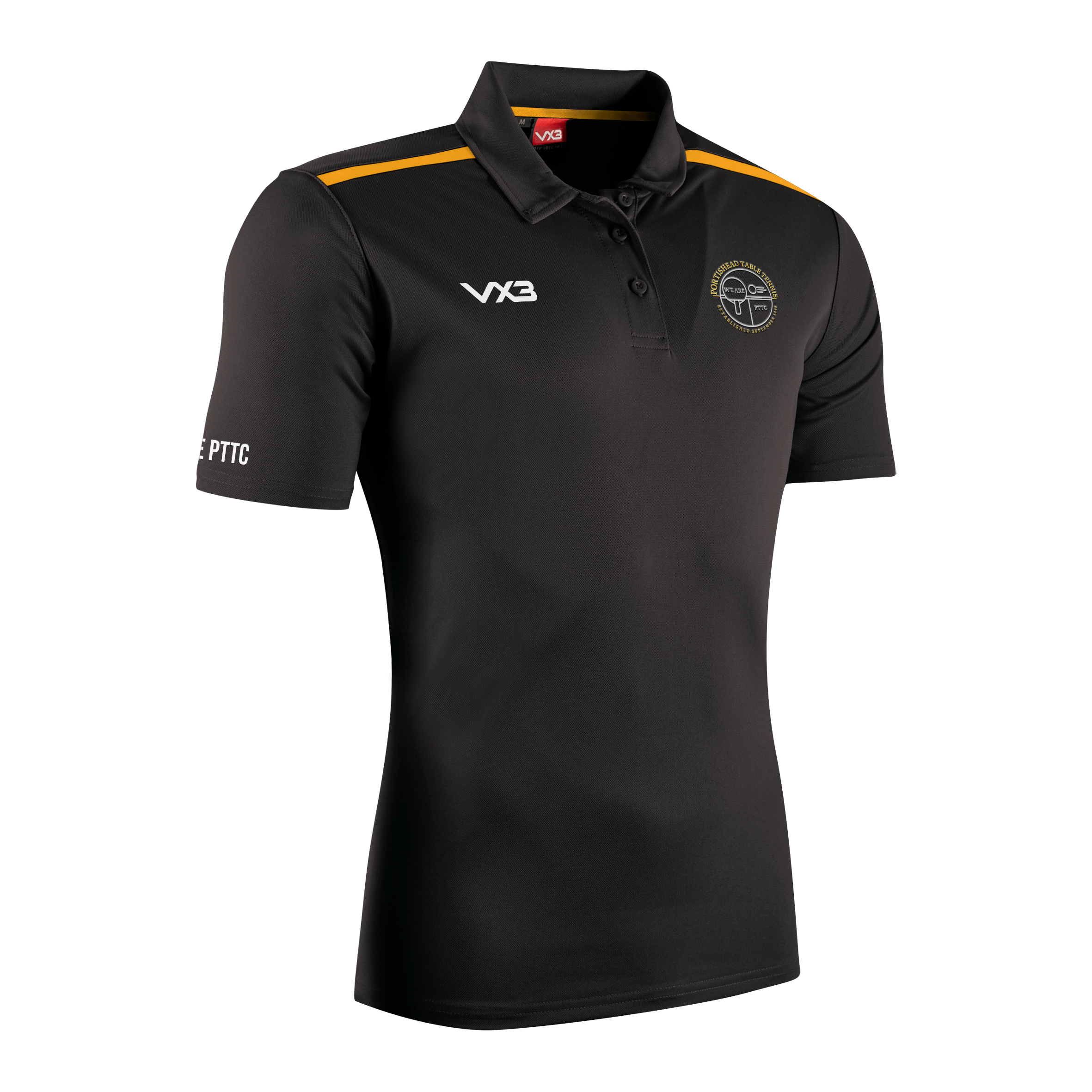 Portishead Table Tennis Club Seniors Fortis Tee Black