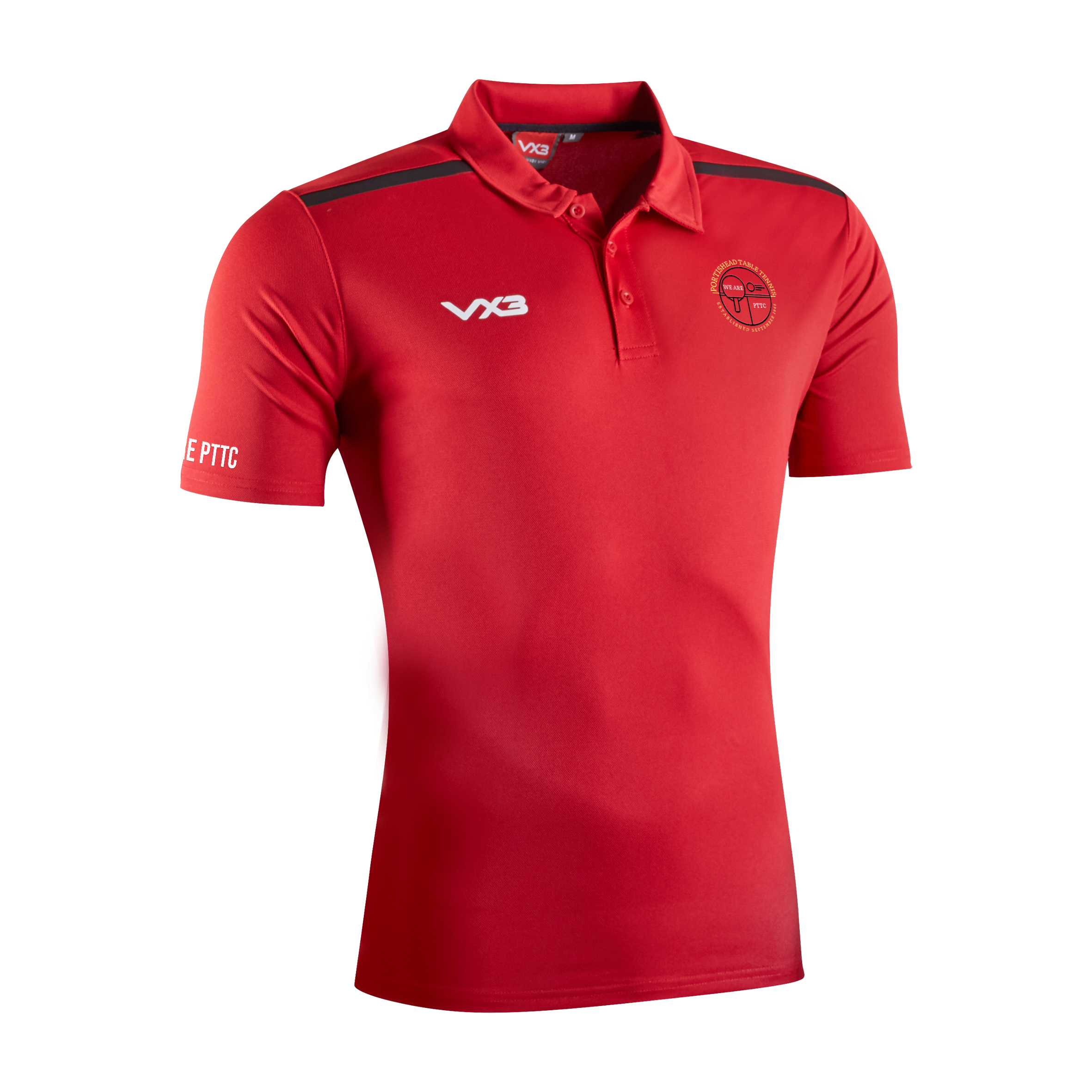 Portishead Table Tennis Club Youth Fortis Polo Red