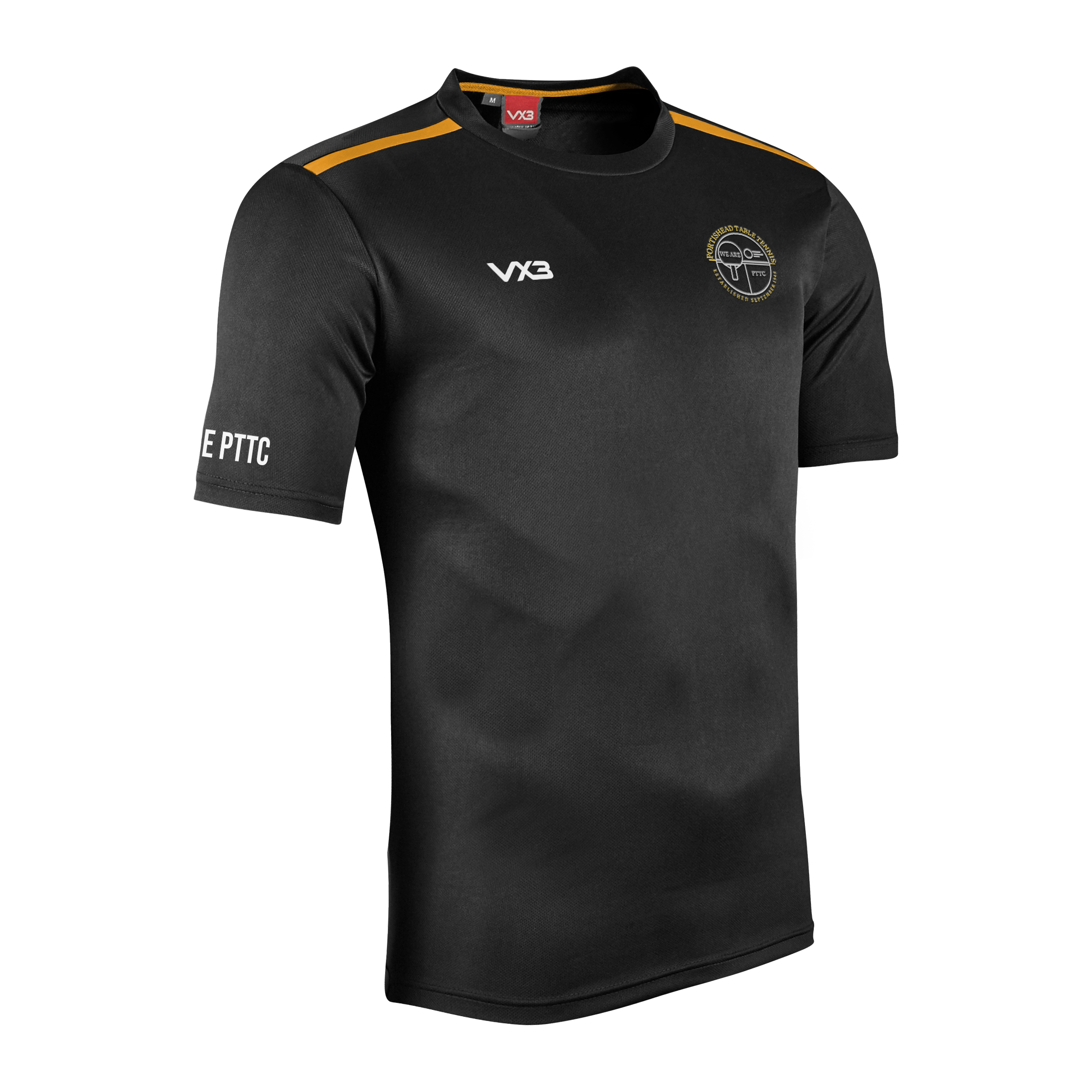 Portishead Table Tennis Club Youth Fortis Tee Black