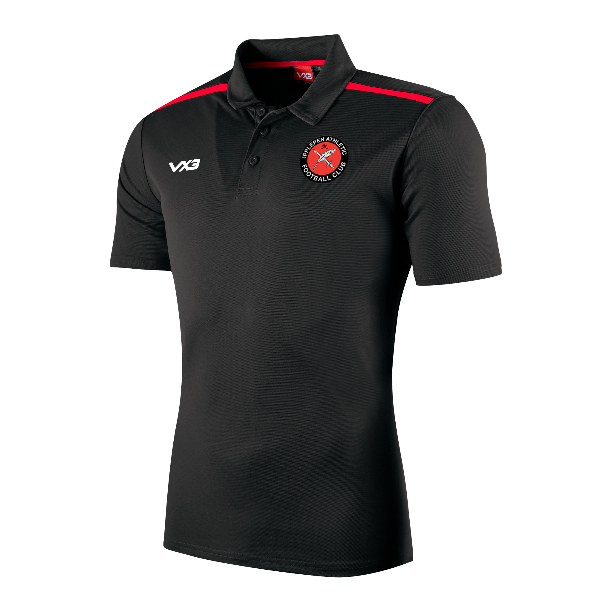 Ipplepen Athletic Football Club Fortis Youth Polo Black