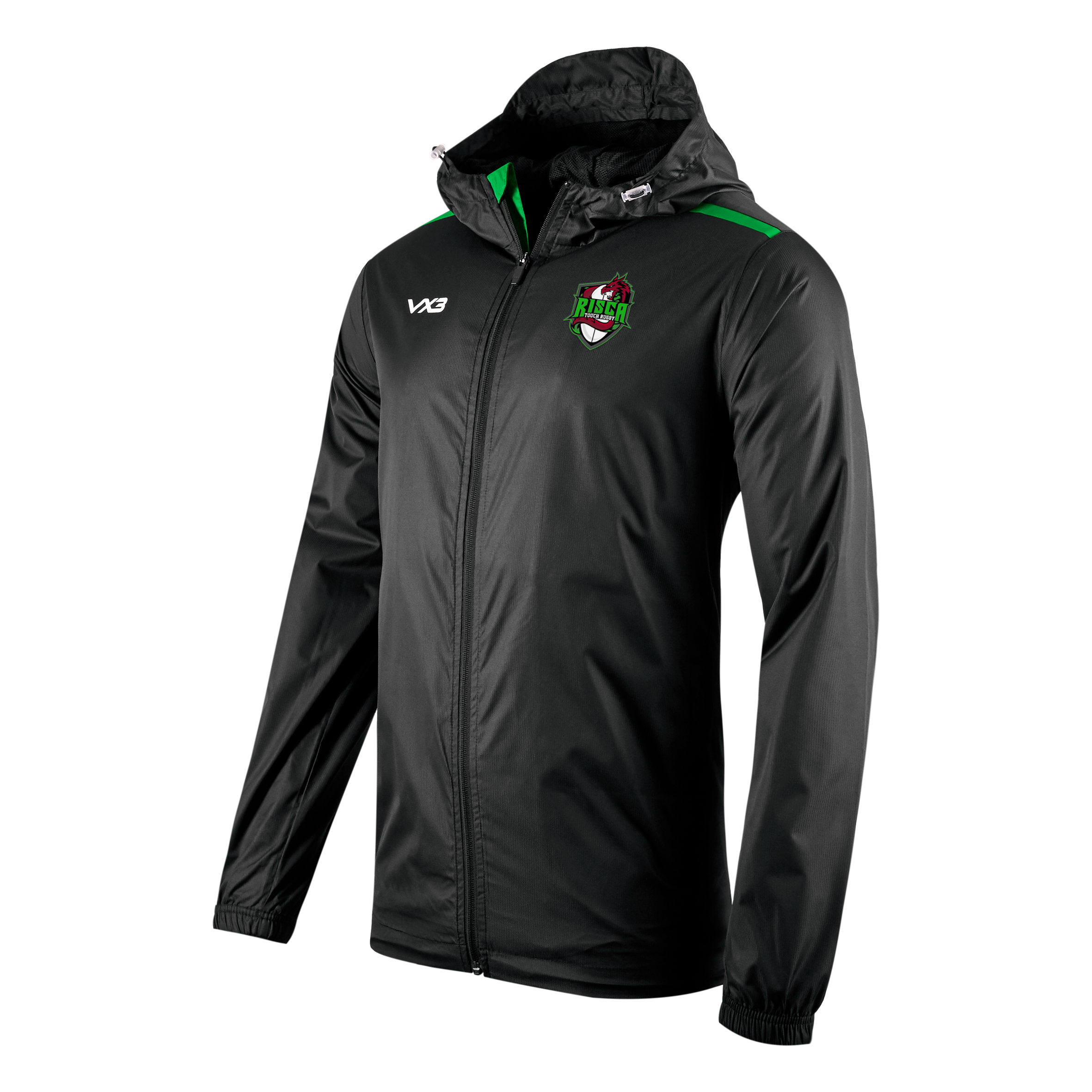 Risca Touch Rugby Fortis Youth Full Zip Rain Jacket – VX3
