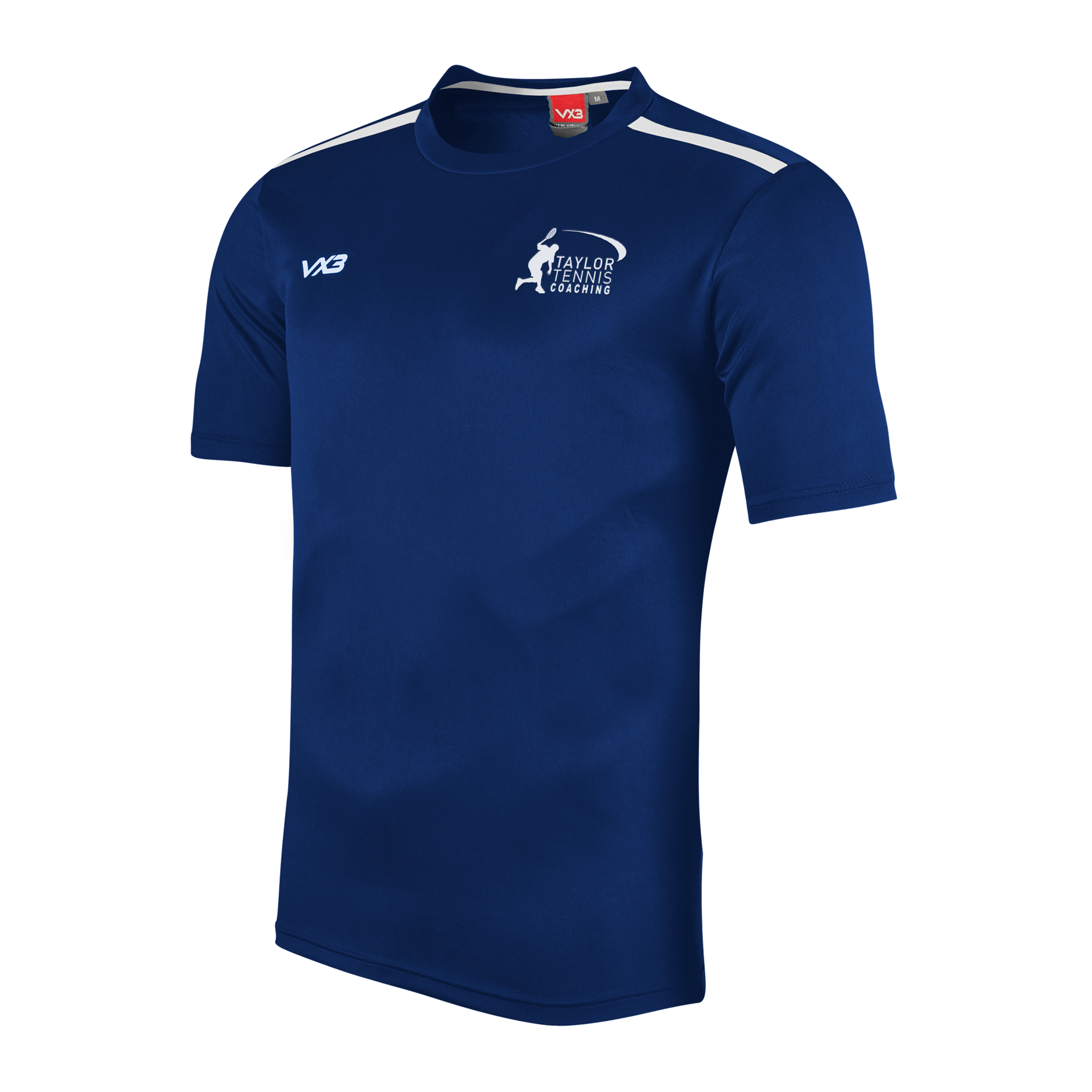 Taylor Tennis Coaching Fortis Youth Tee Navy/White