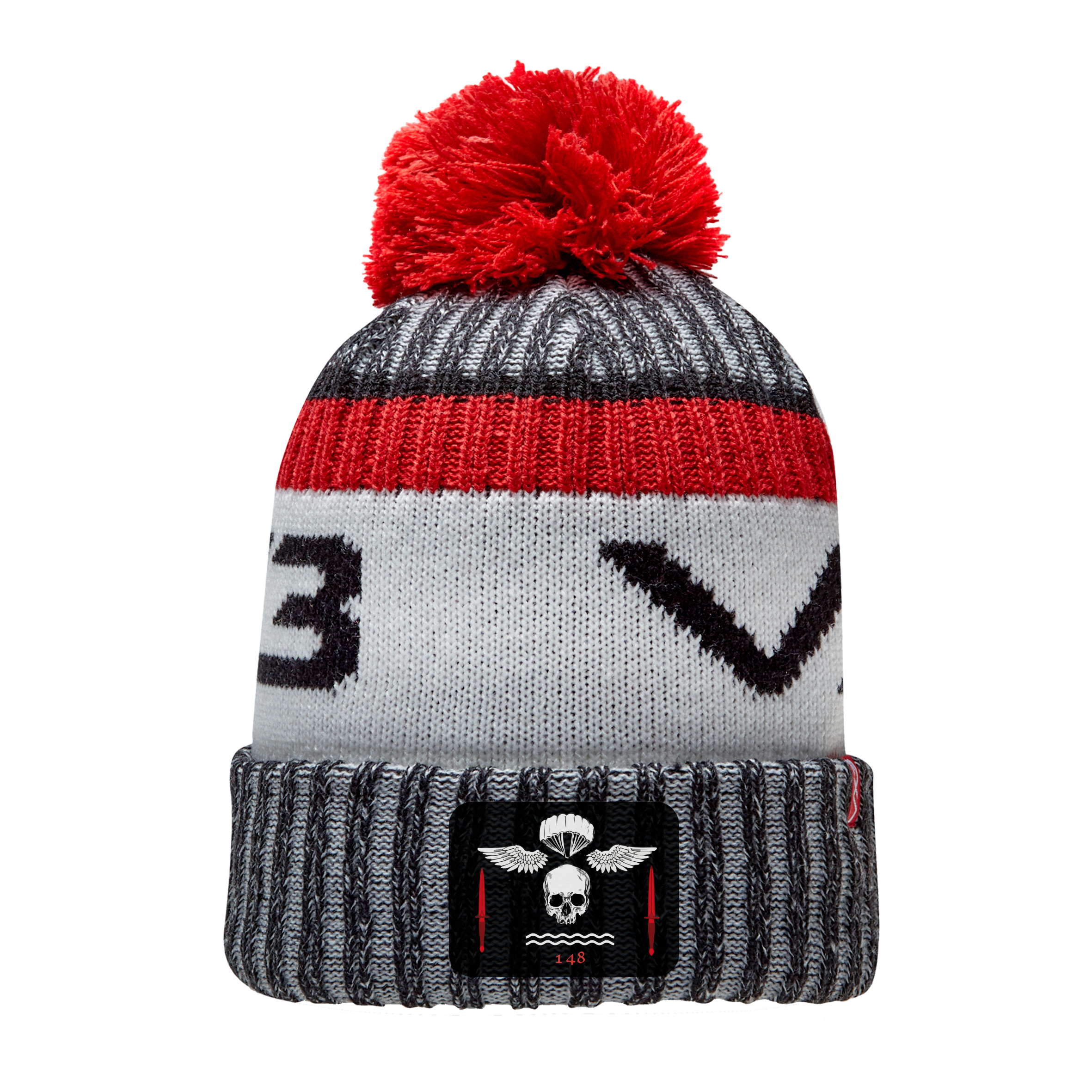 148 Meiktila Bty Marl Bobble Hat