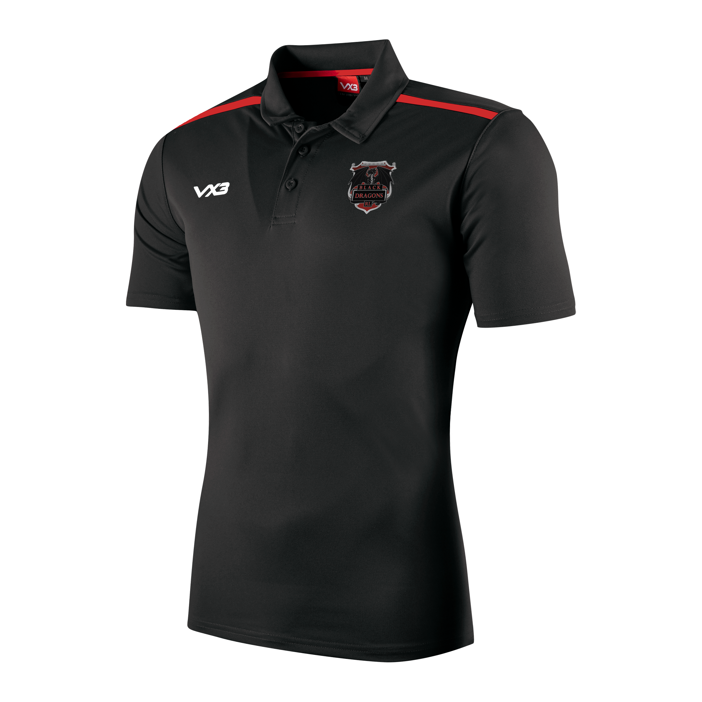 Black Dragons Rugby League Fortis Youth Polo