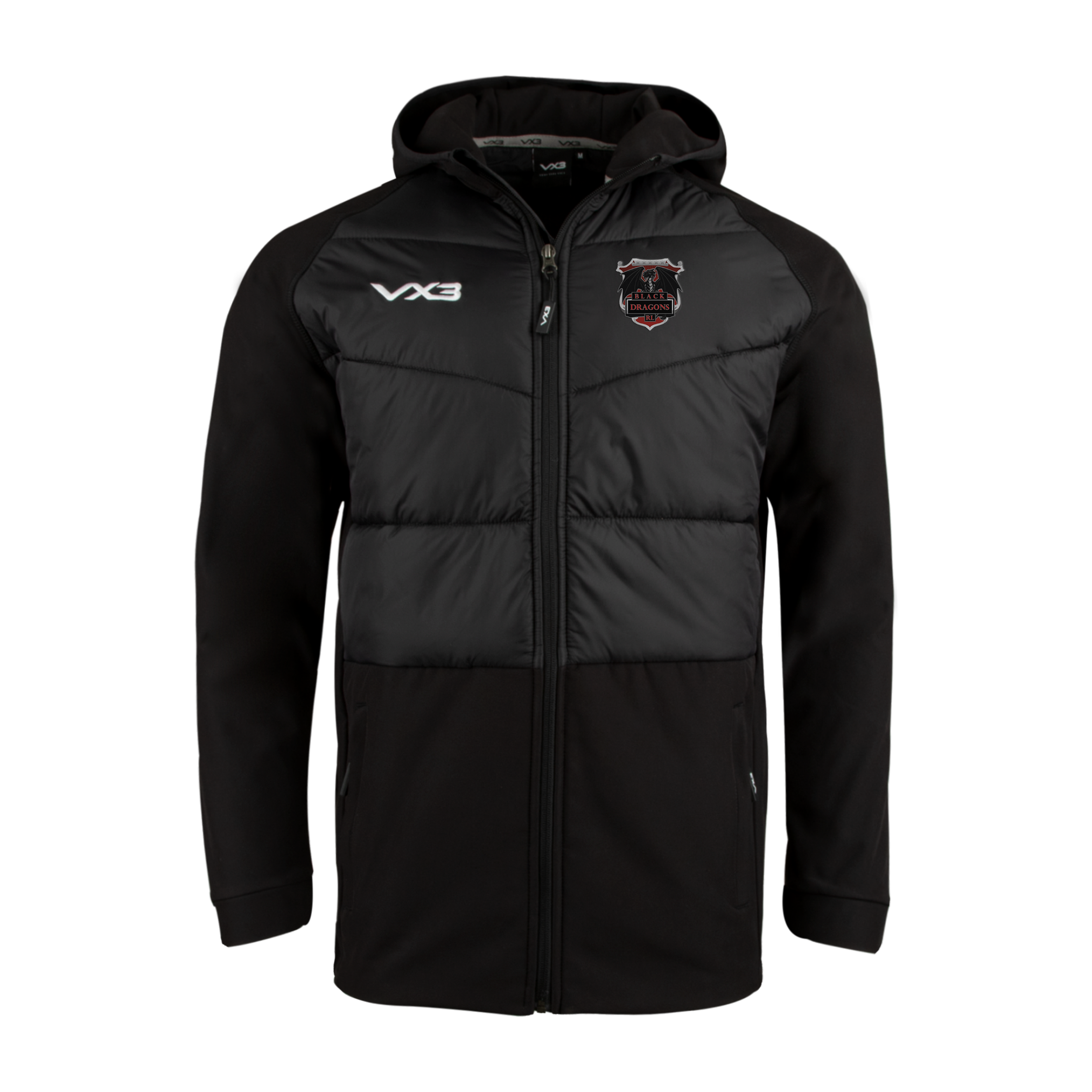 Black Dragons Rugby League Tempest Hybrid Jacket