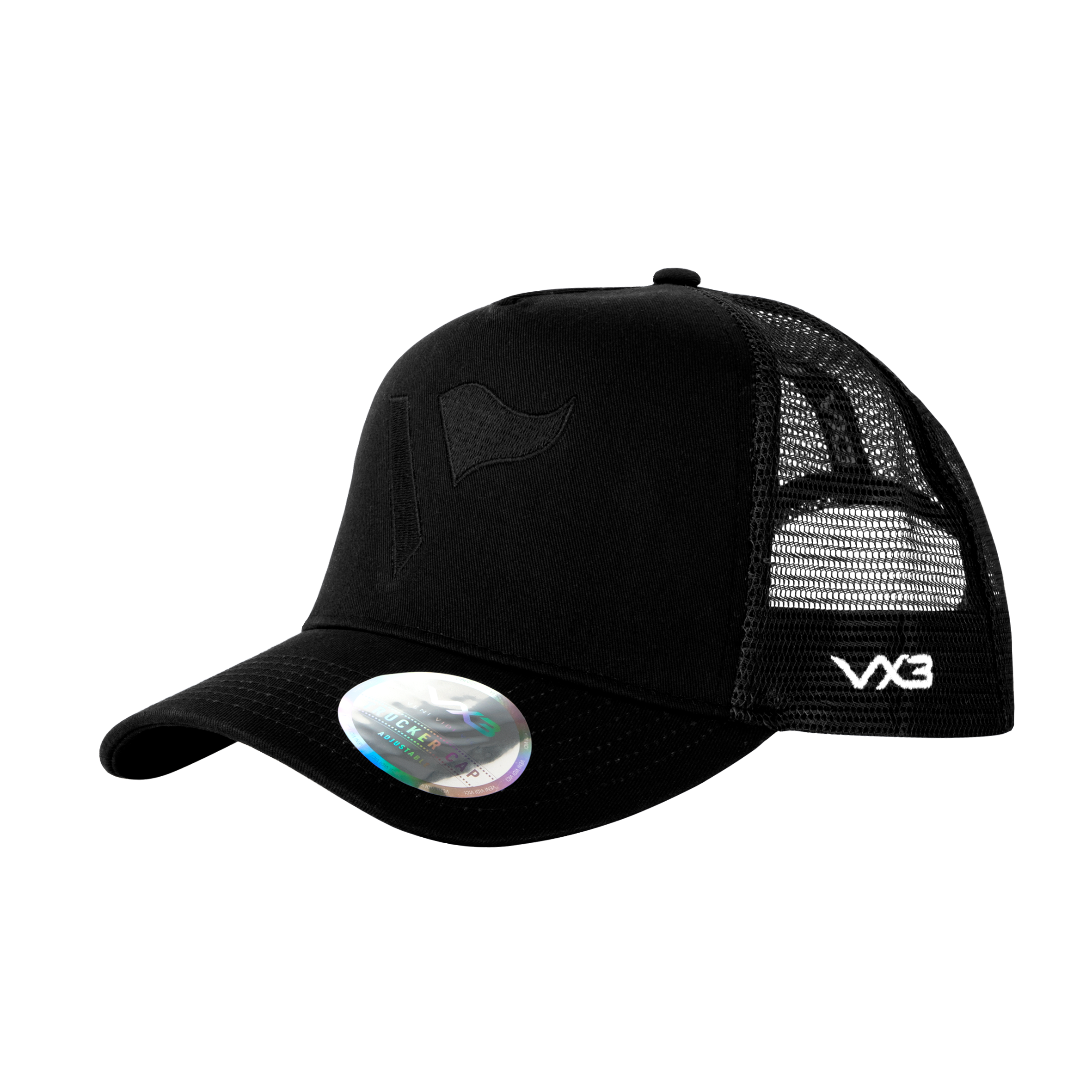 Conquered Logo Trucker Cap Black