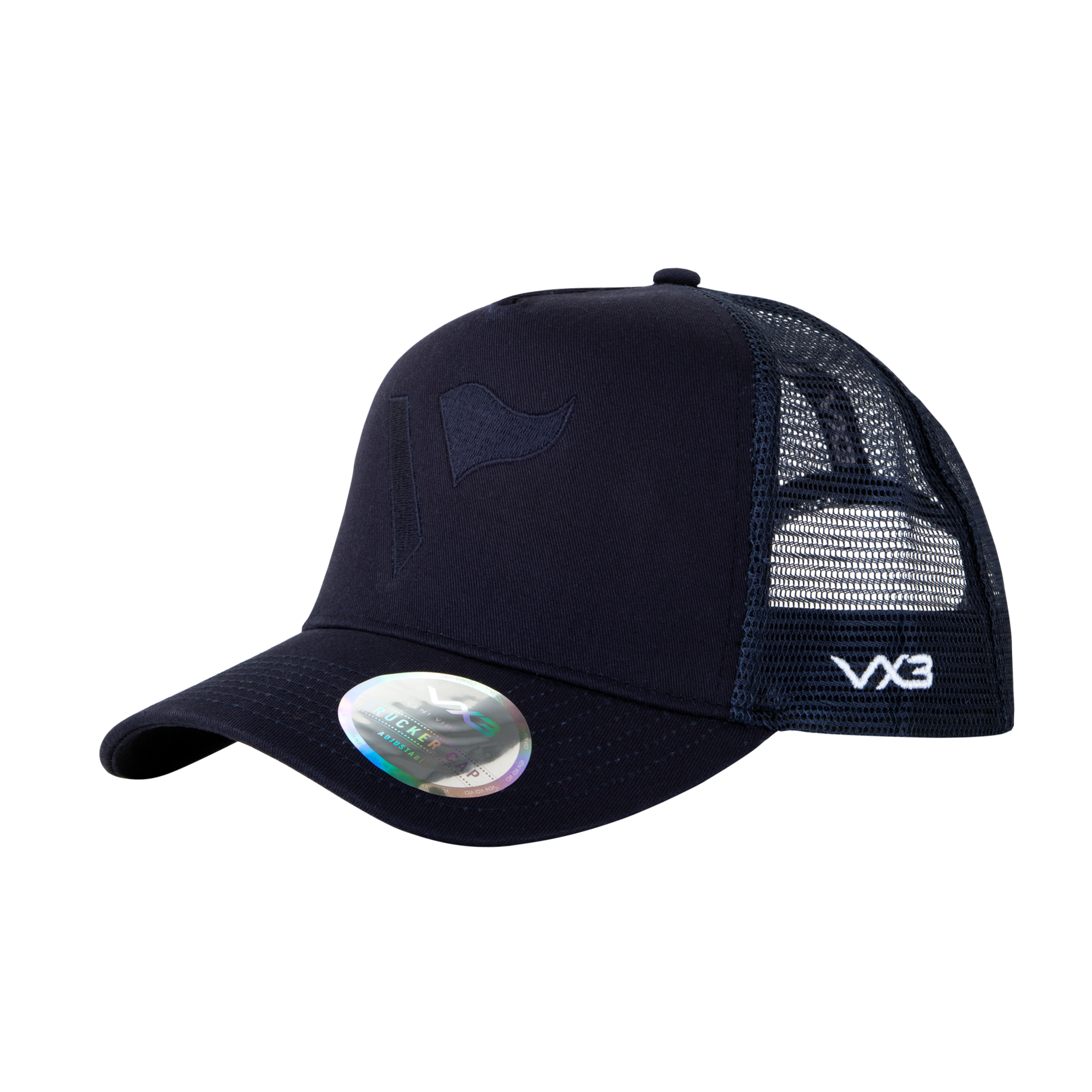 Conquered Logo Trucker Cap Navy