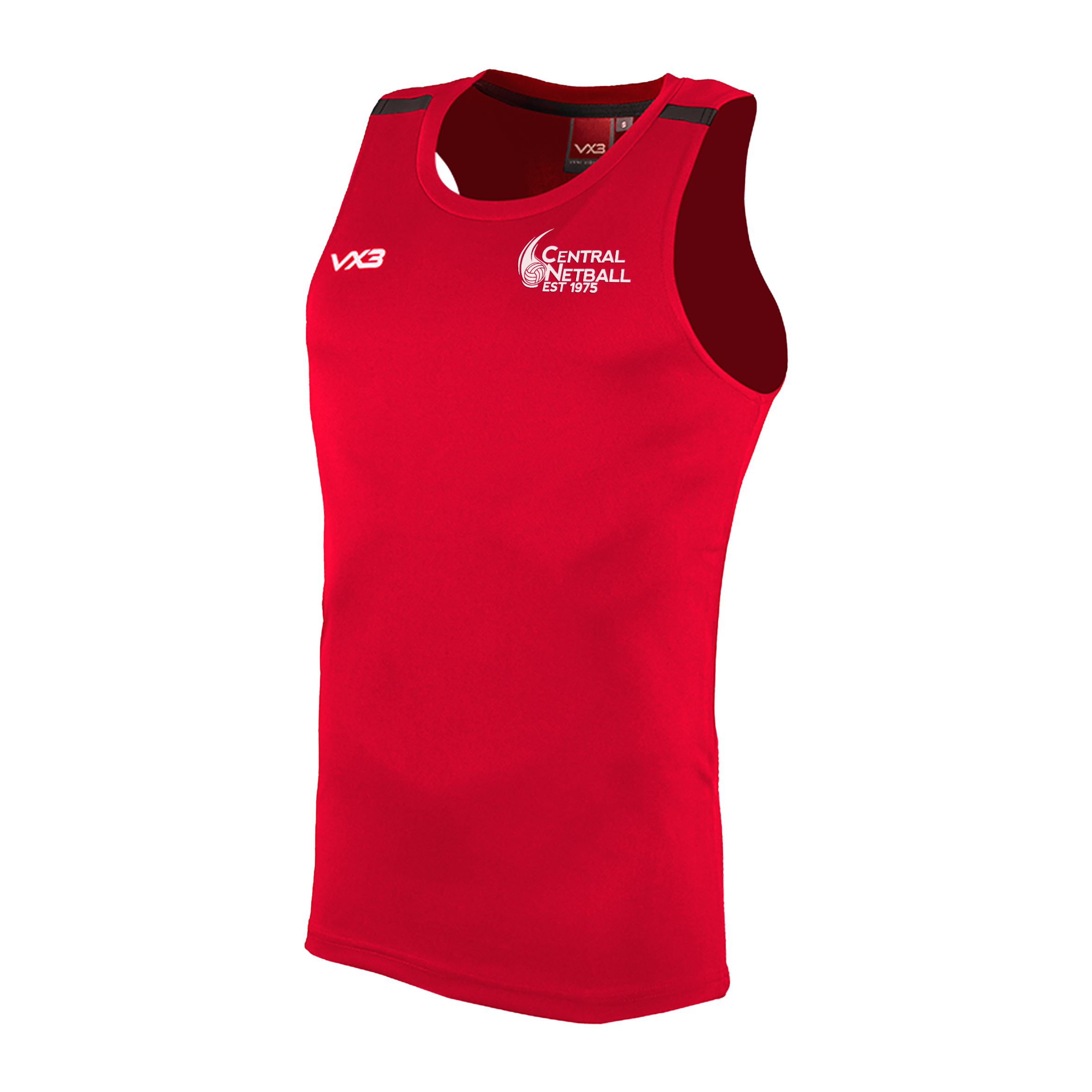 Central Netball Club Fortis Vest Red