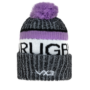 Clifton RFC Marl Bobble Hat Black/Lavender
