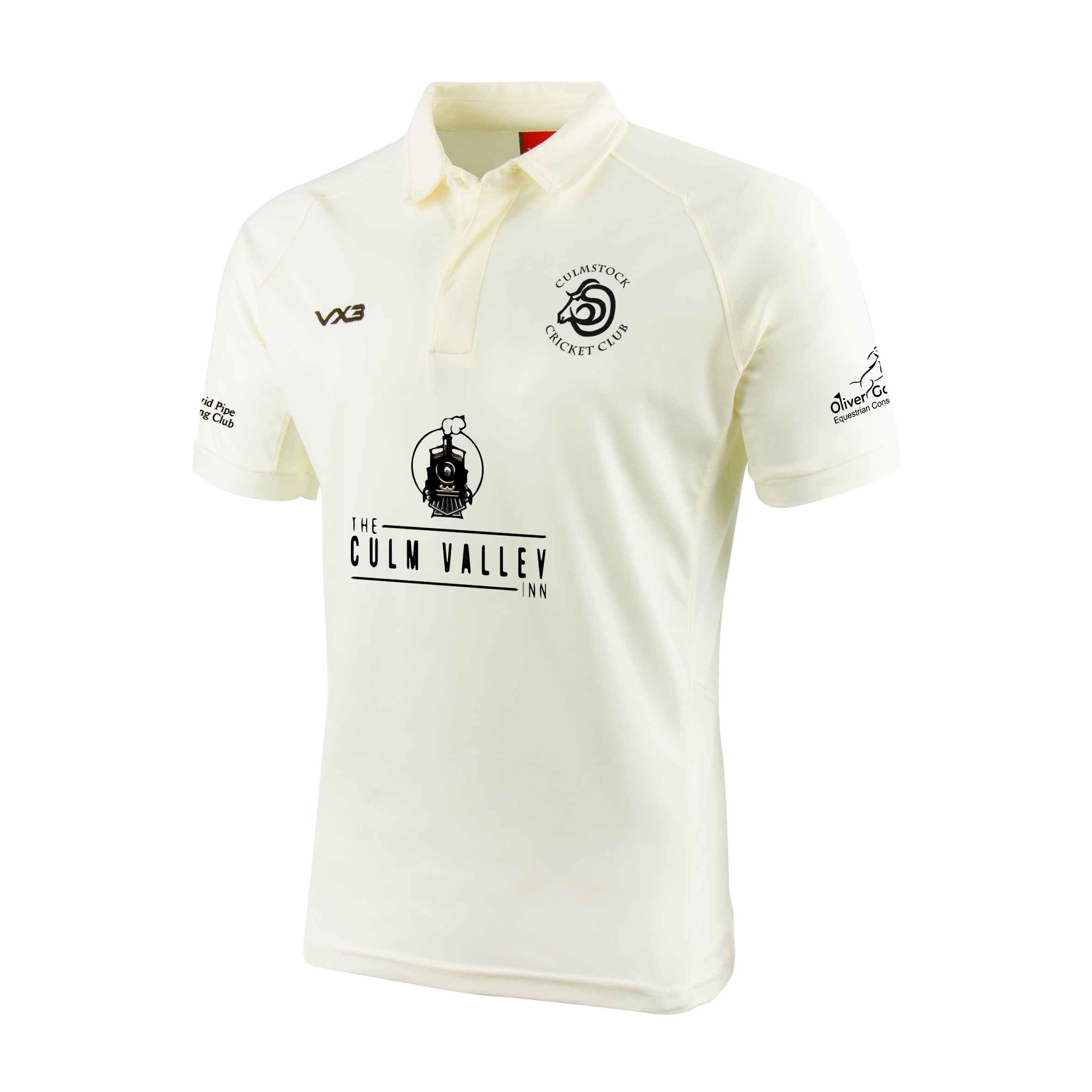 Culmstock Cricket Club Whites S/S Shirt - U15/SENIOR 1STS/2NDS