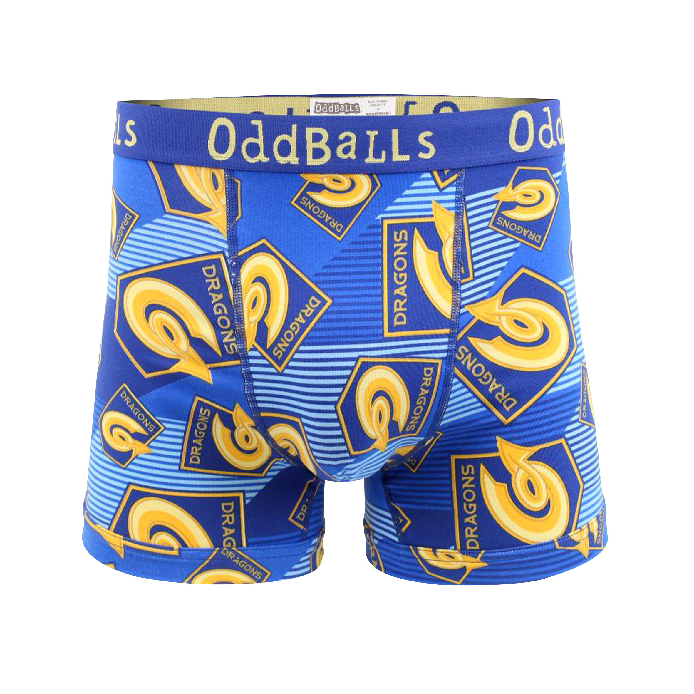 OddBalls Dragons Rugby Mens Boxer Shorts Blue