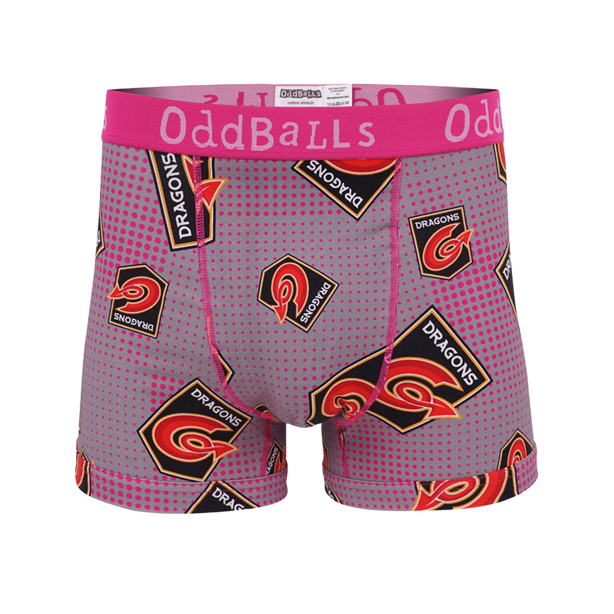 OddBalls Dragons Rugby 2020 Mens Boxer Shorts Pink