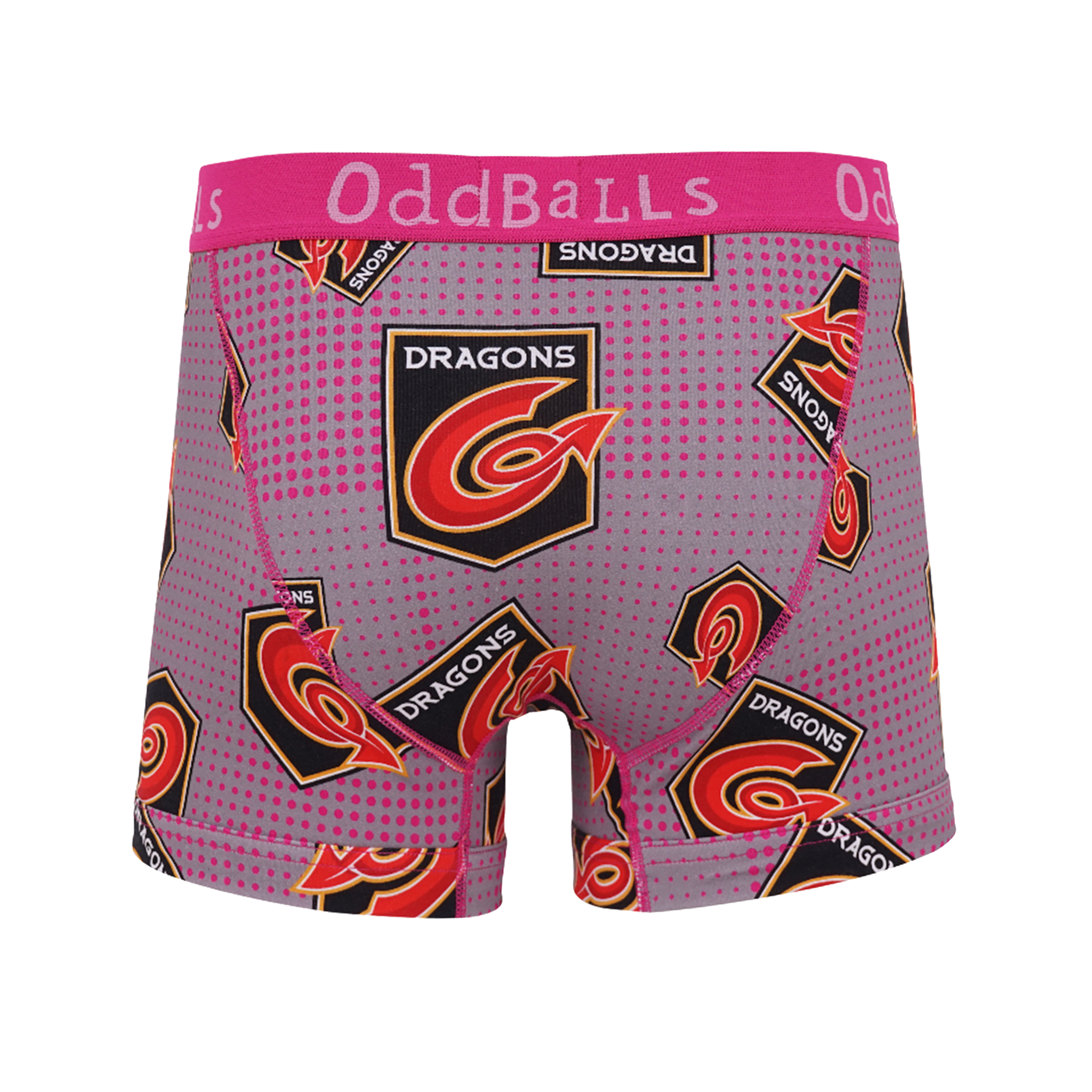OddBalls Dragons Rugby 2020 Mens Boxer Shorts Pink