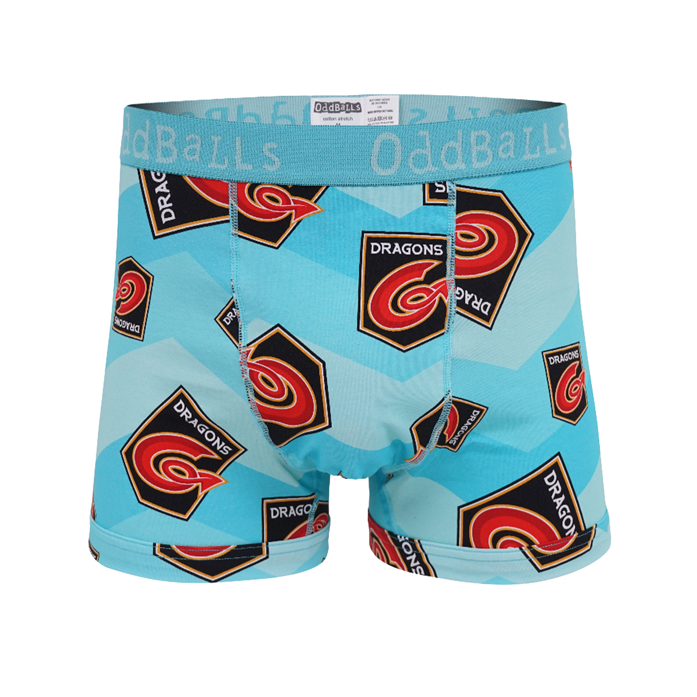 OddBalls Dragons Rugby 2020 Mens Boxer Shorts Teal