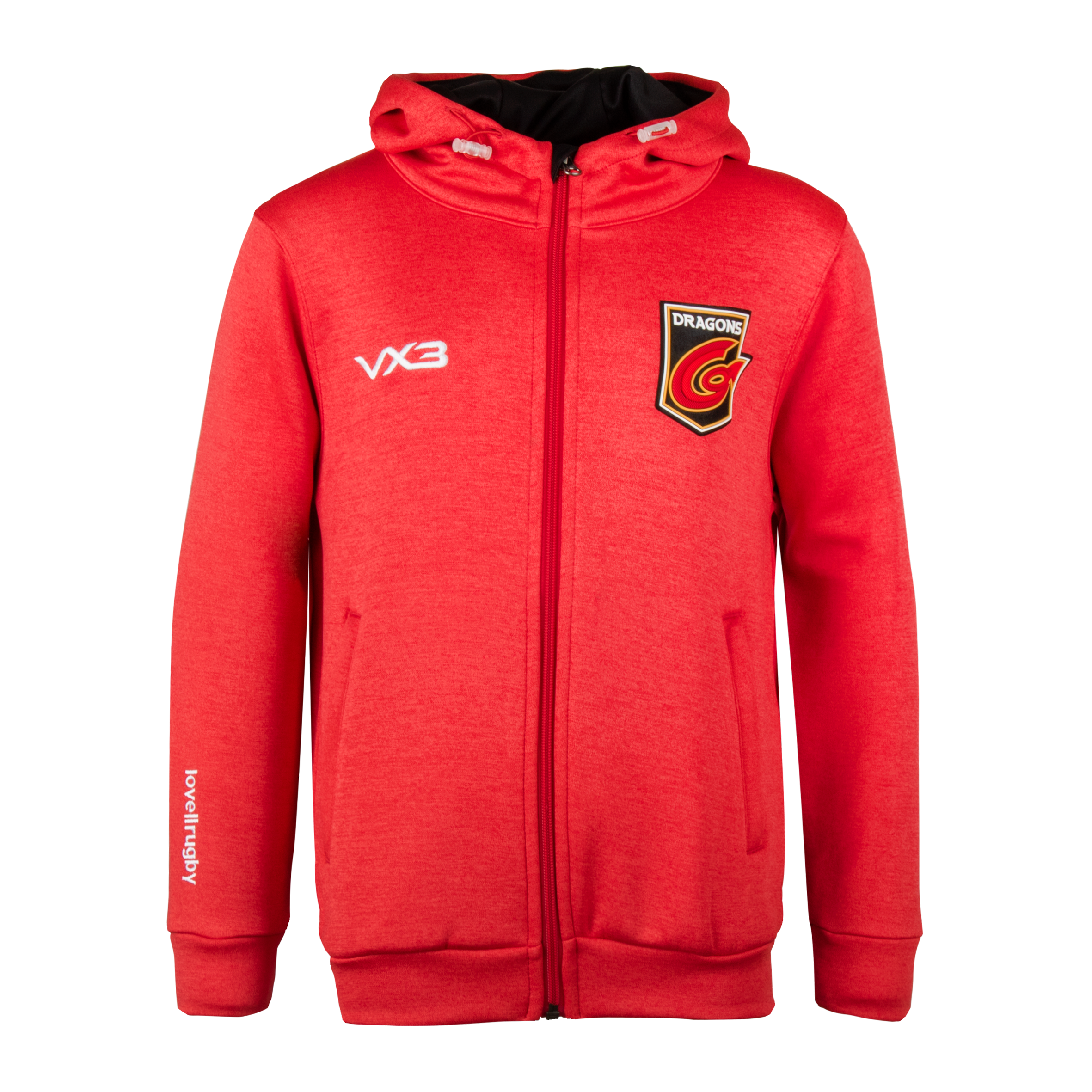 Dragons 20/21 Travel Youth Full Zip Hoodie Red
