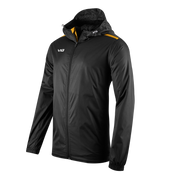 Fortis Youth Full Zip Rain Jacket Black/Amber