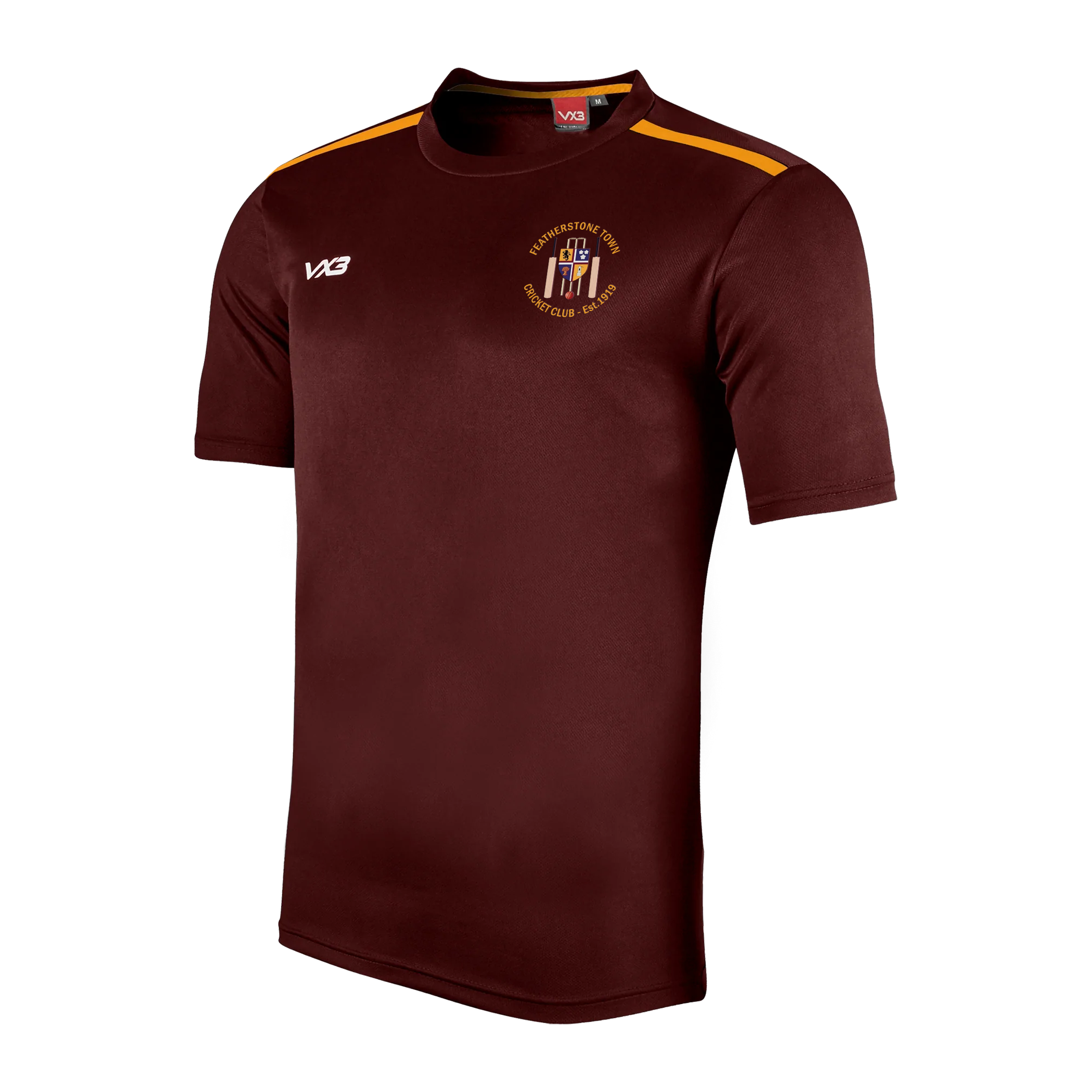 Featherstone Town Cricket Club Fortis Tee Maroon