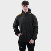 Fortis Full Zip Rain Jacket Black/Amber