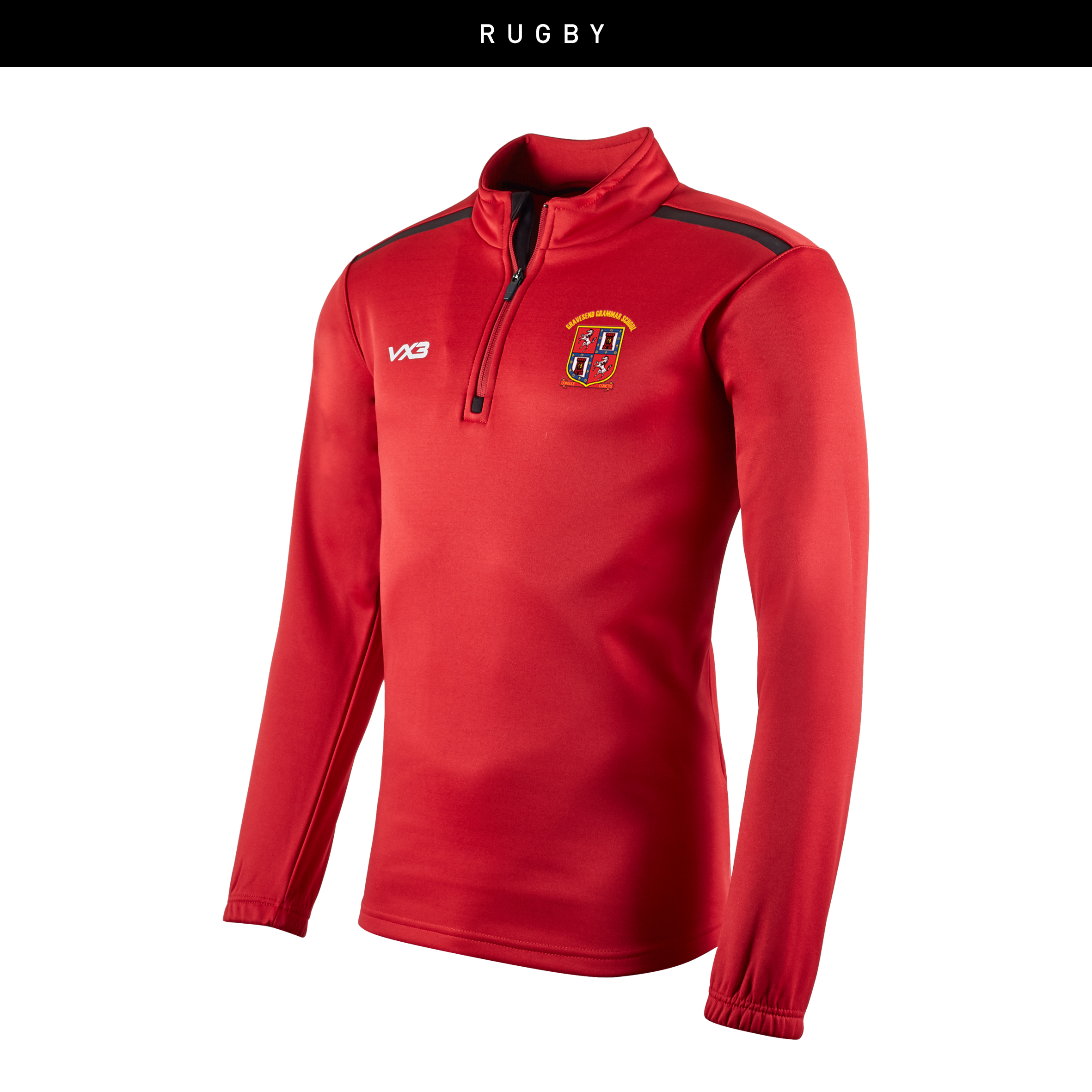 Gravesend Grammar School Senior Rugby Fortis Youth Half Zip Sweat