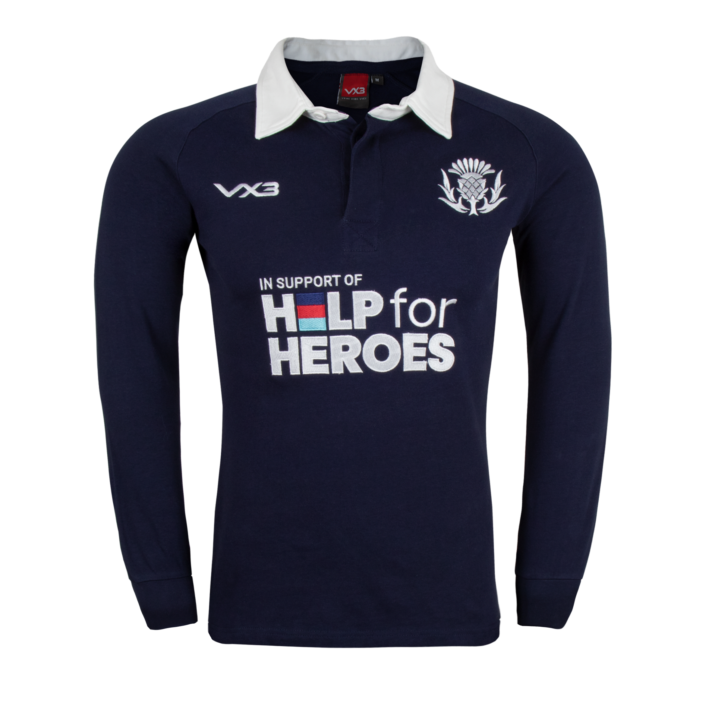 Help for Heroes 21/22 Scotland L/S Cotton Rugby Shirt Mens