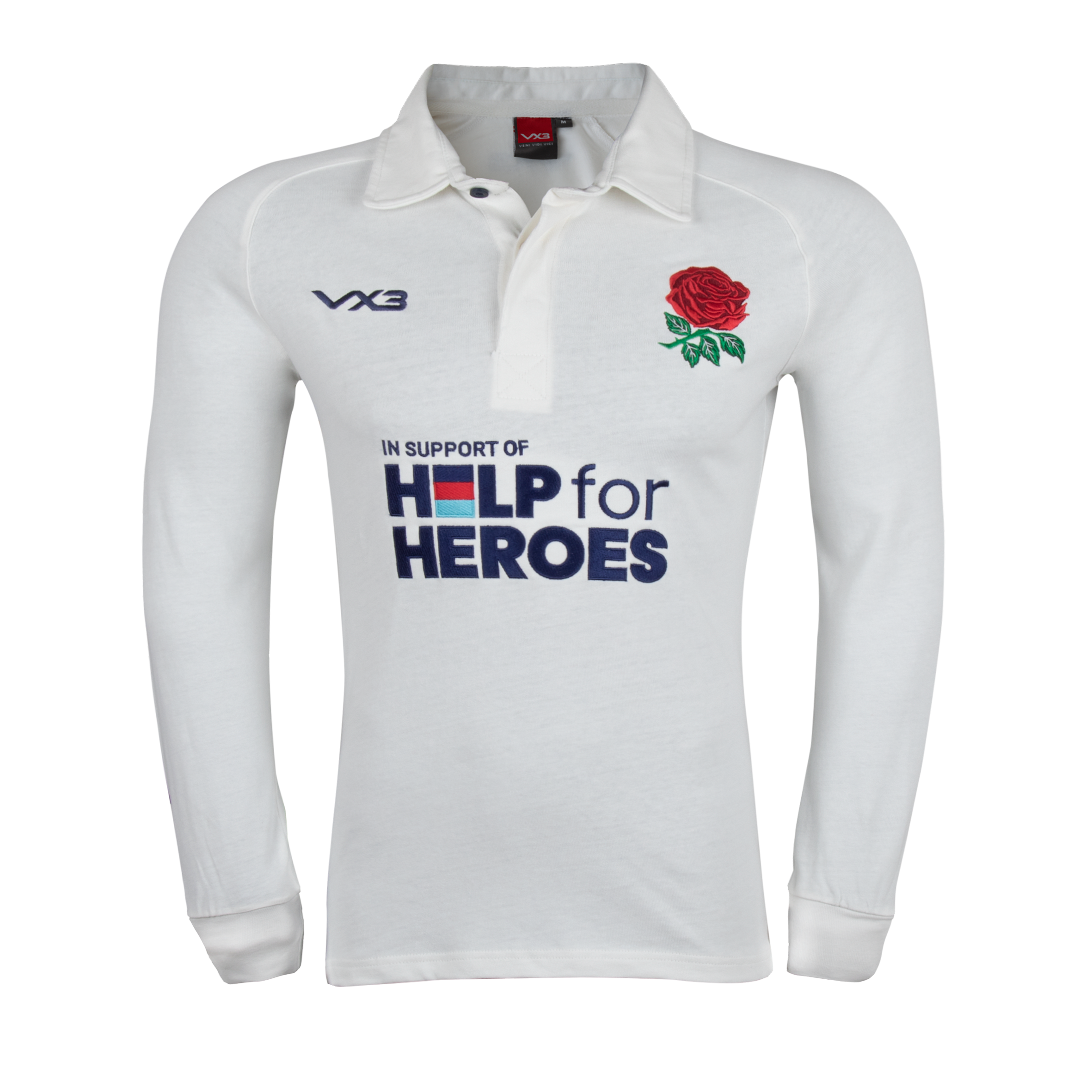 Help for Heroes 21/22 England L/S Cotton Rugby Shirt Mens
