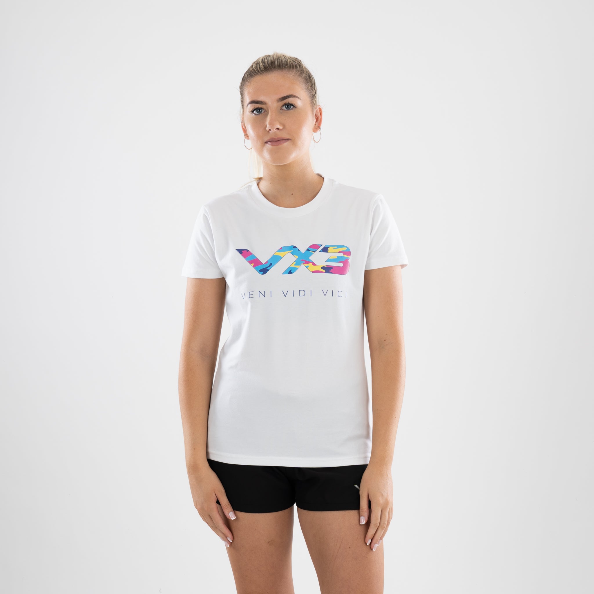 Invicta Ladies Tee White/Multi Camo