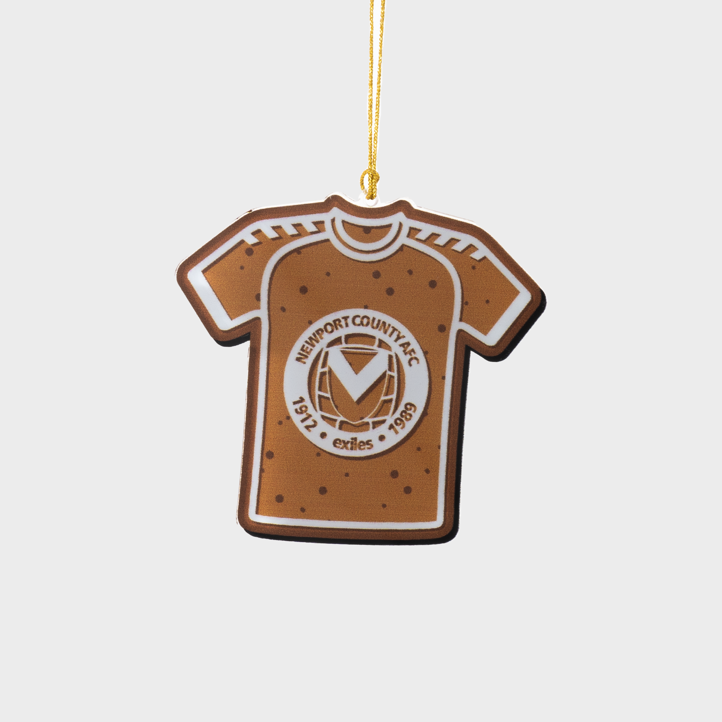 Newport County AFC Christmas Tree Decoration - Gingerbread Shirt