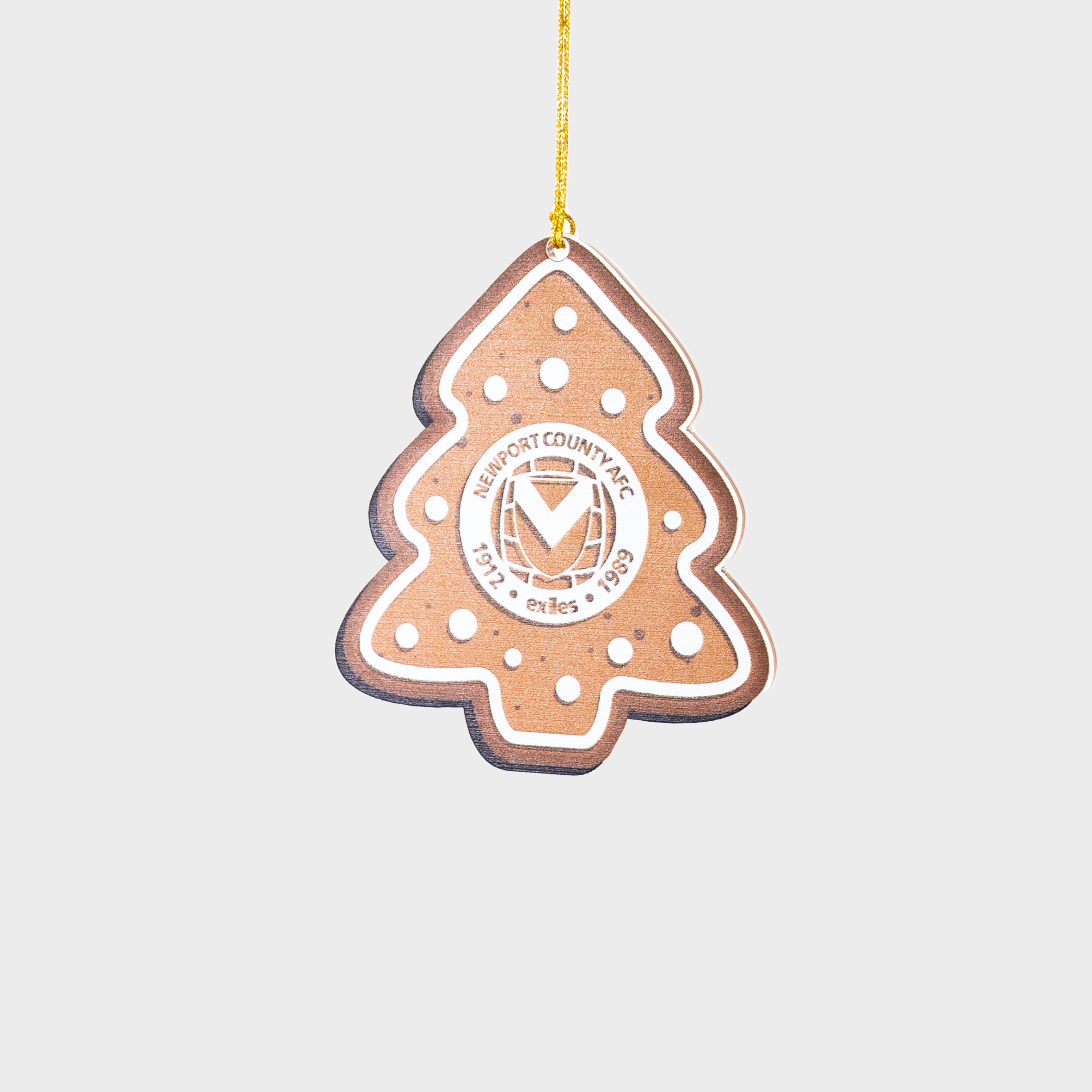 Newport County AFC Christmas Tree Decoration - Gingerbread Tree