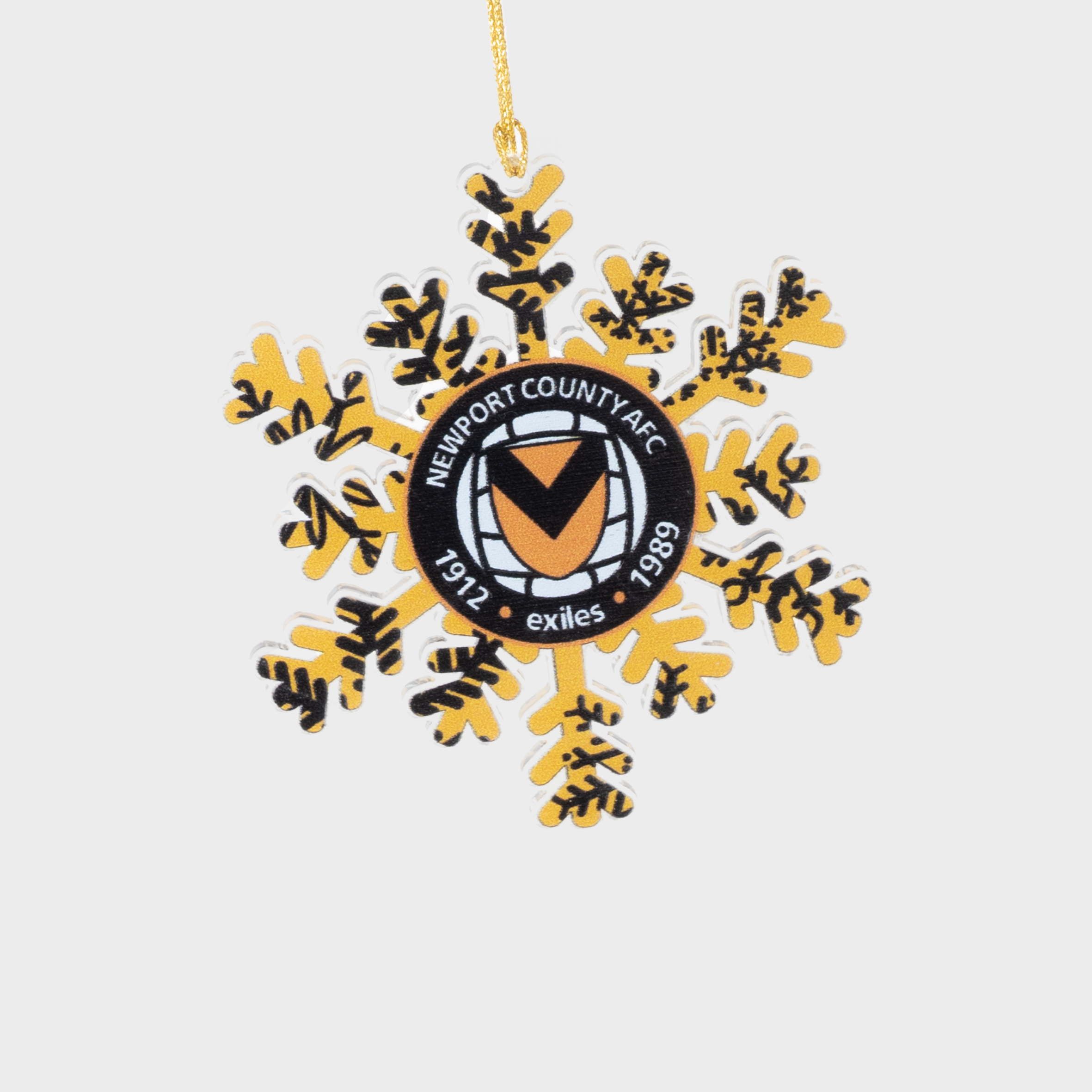 Newport County AFC Christmas Tree Decoration - Snowflake