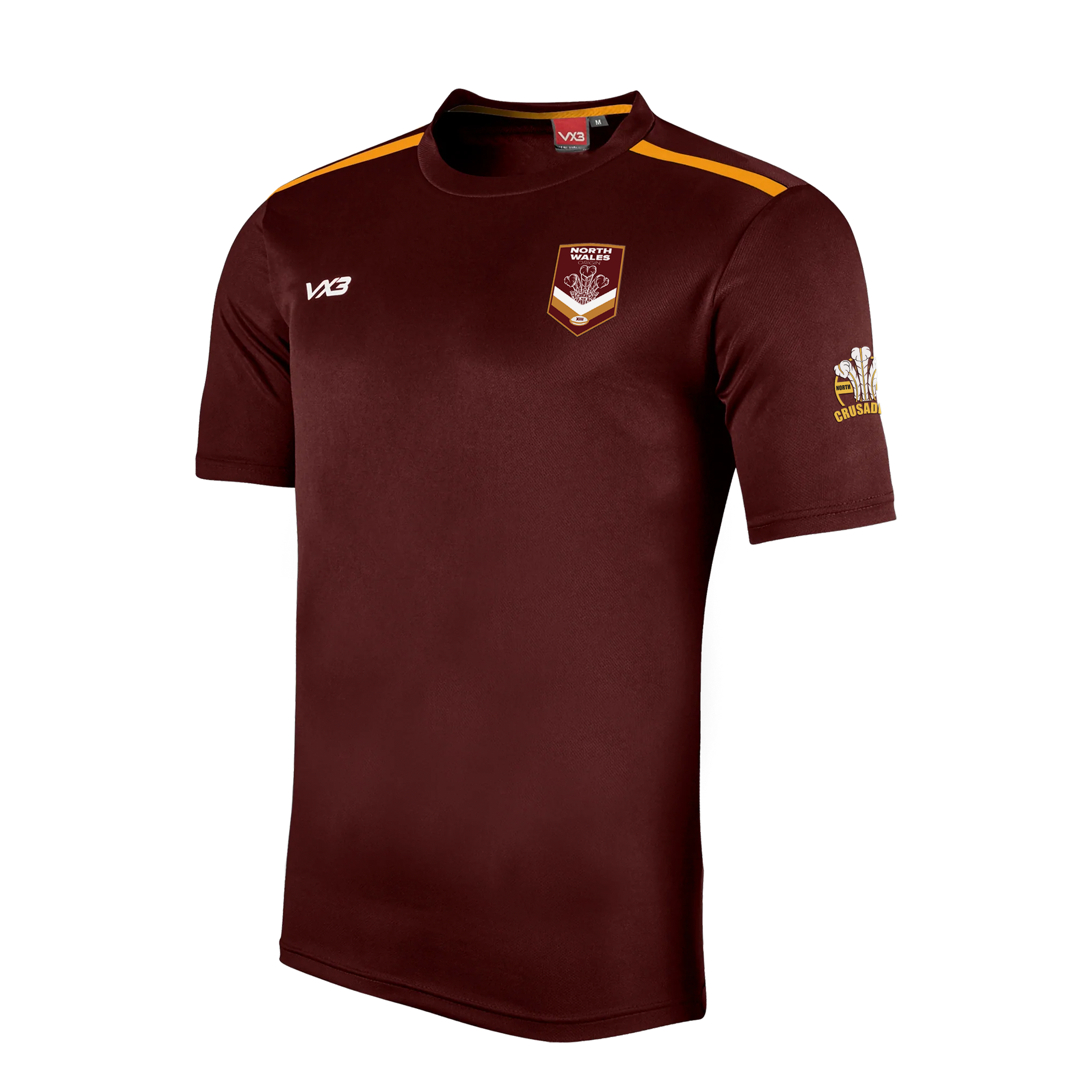 North Wales Origin Rugby League Maroon Fortis Youth Tee