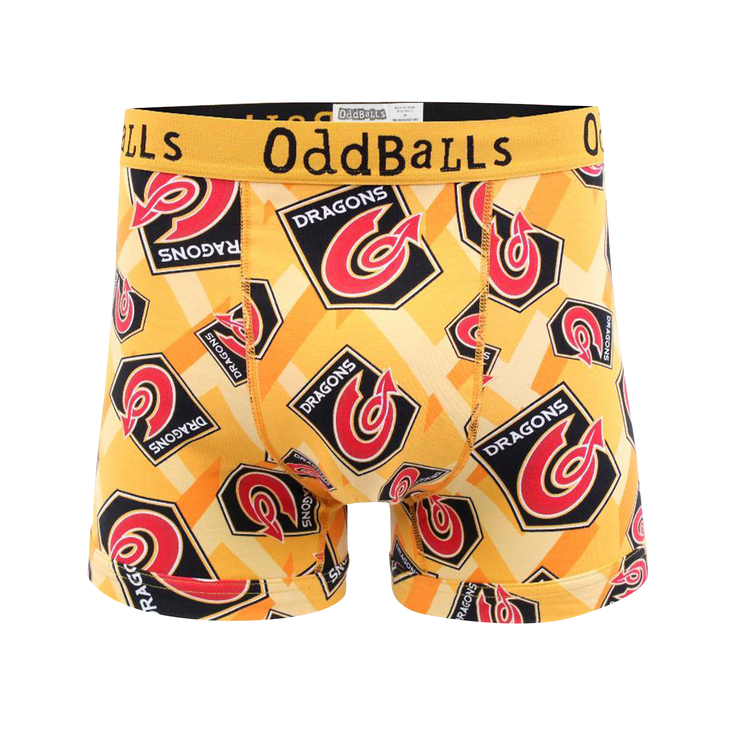 OddBalls Dragons Rugby Mens Boxer Shorts Orange